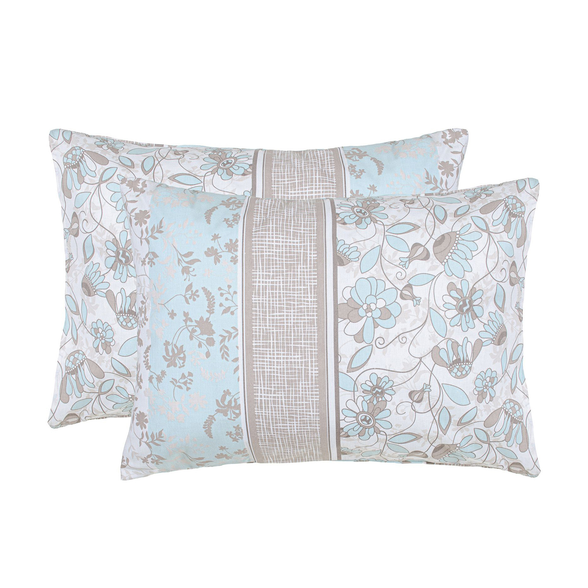 Наволочка бязева Home Line Затишок, капучино-ментолова, 50*70 см, 2 шт (173302)