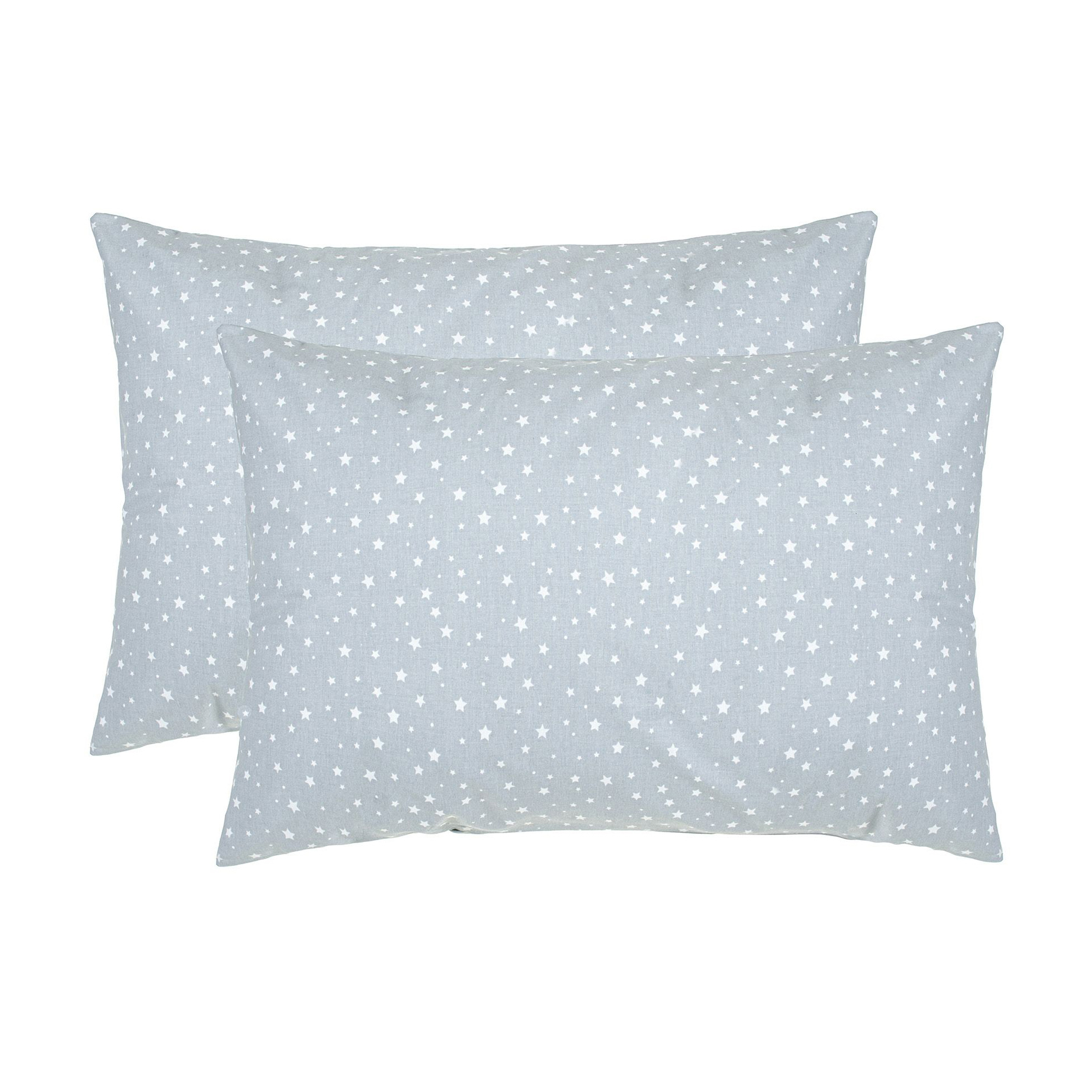 Наволочка бязева Home Line Зорі різні, сіро-блакитна, 50*70 см, 2 шт (175321)