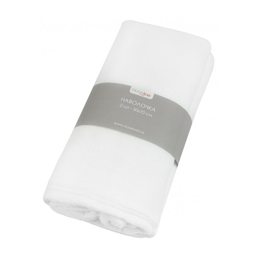 Наволочка махрова Home Line біла, 50*70 см, 2 шт (155664)