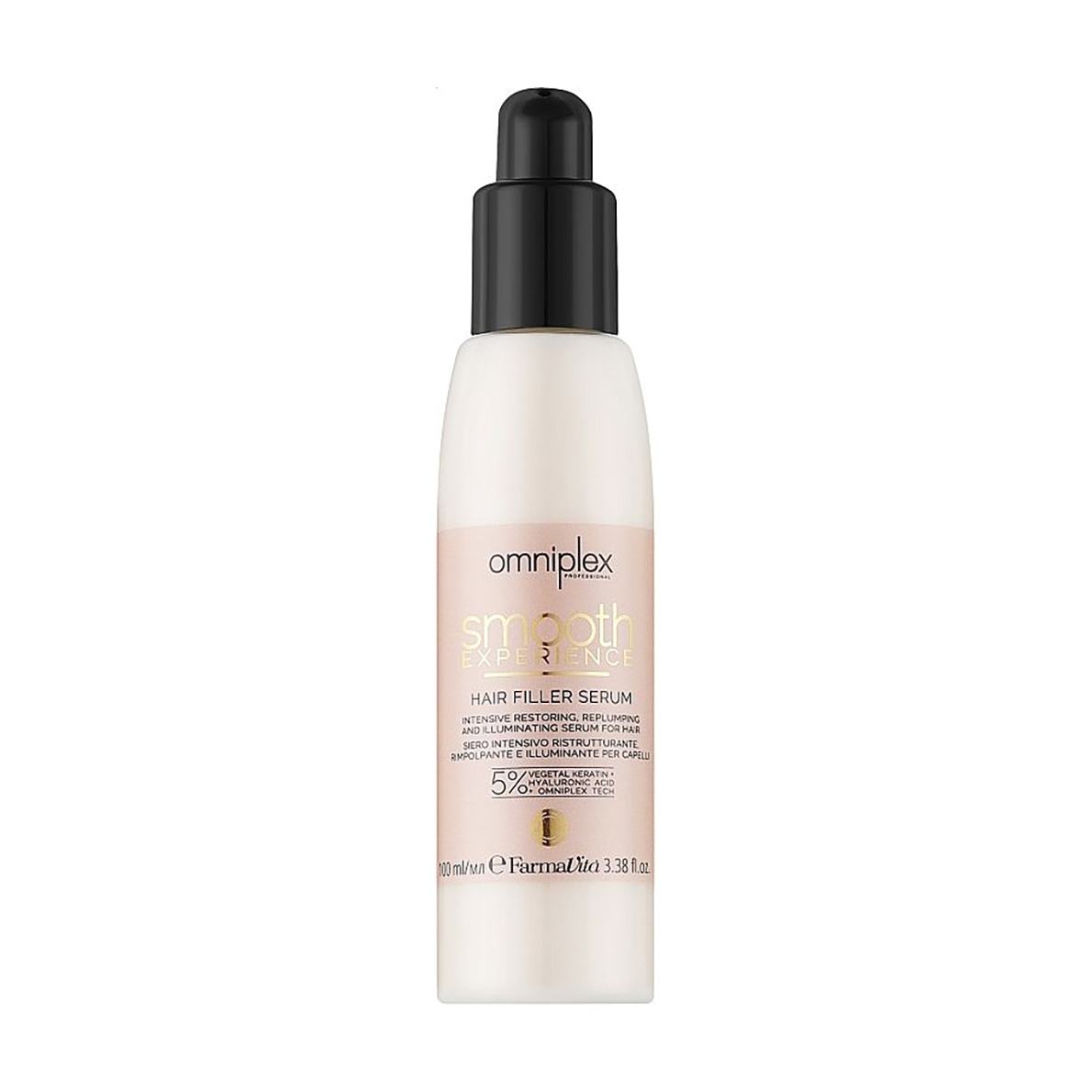 Незмивна сироватка FarmaVita Omniplex Smooth Experience Hair Filler Serum для розгладження та відновлення волосся, 100 мл