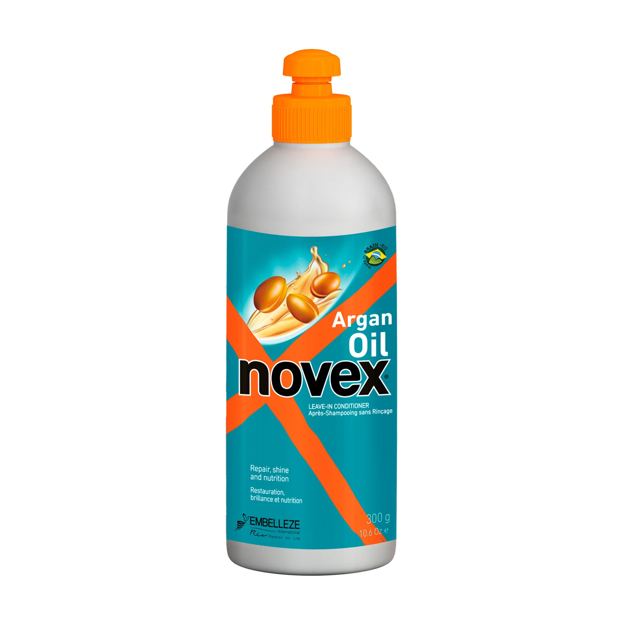 Незмивний кондиціонер для волосся Novex Argan Oil Leave In Conditioner з аргановою олією, 300 г