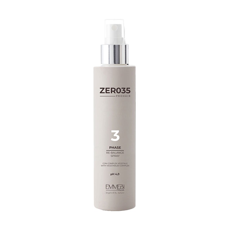 Незмивний спрей Emmebi Italia Zer035 Pro Hair Re-Balance Spray pH 4.0 для фіксації кольору волосся, фаза 3, 150 мл