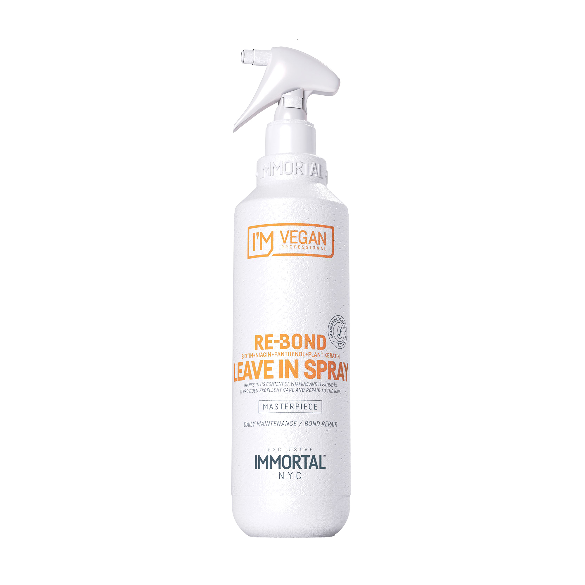 Незмивний спрей Immortal NYC I'm Vegan Re-Bond Leave in Spray для глибокого відновлення пошкодженого волосся, 250 мл