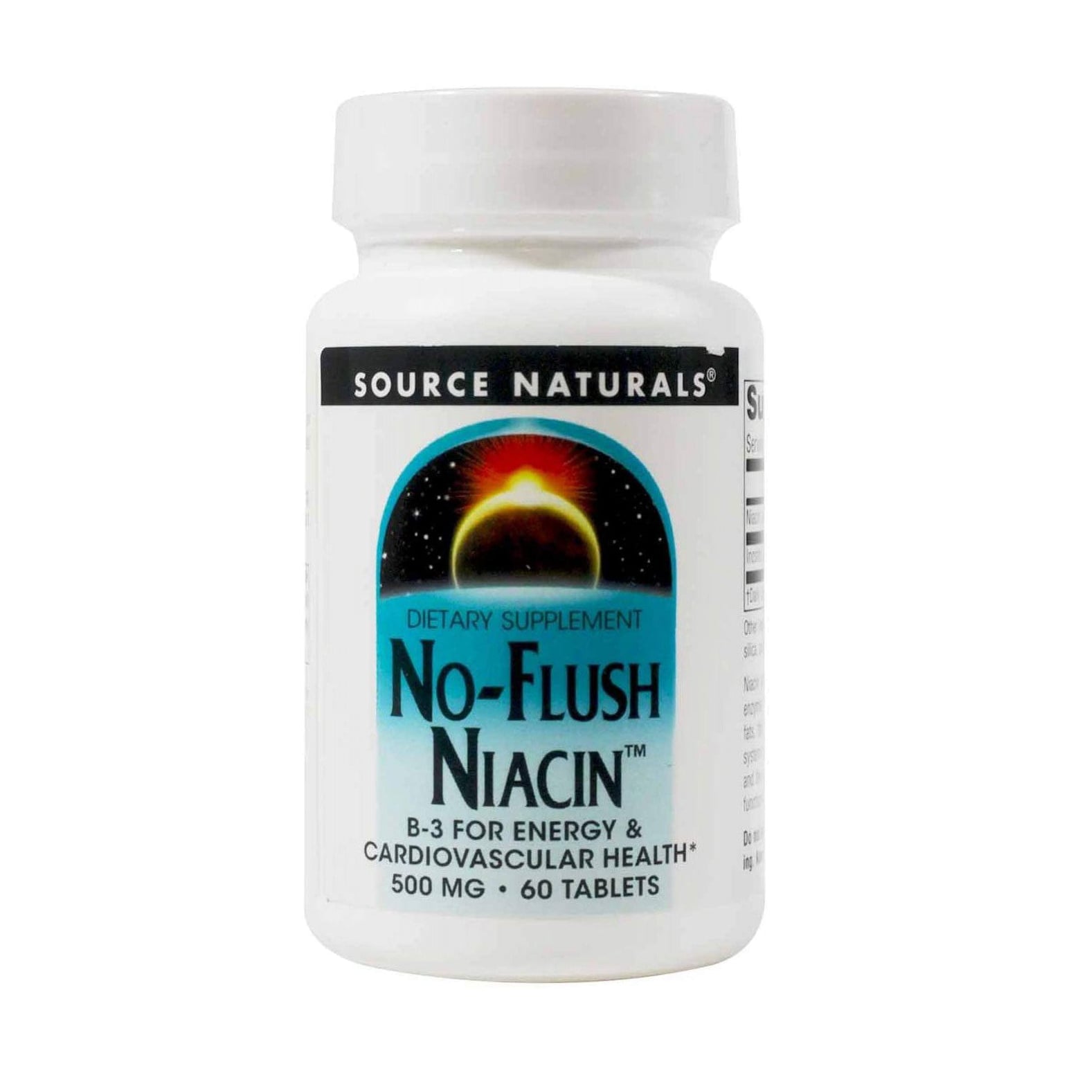 Ніацин (B3) Source Naturals No-Flush Niacin 500 мг, 60 таблеток