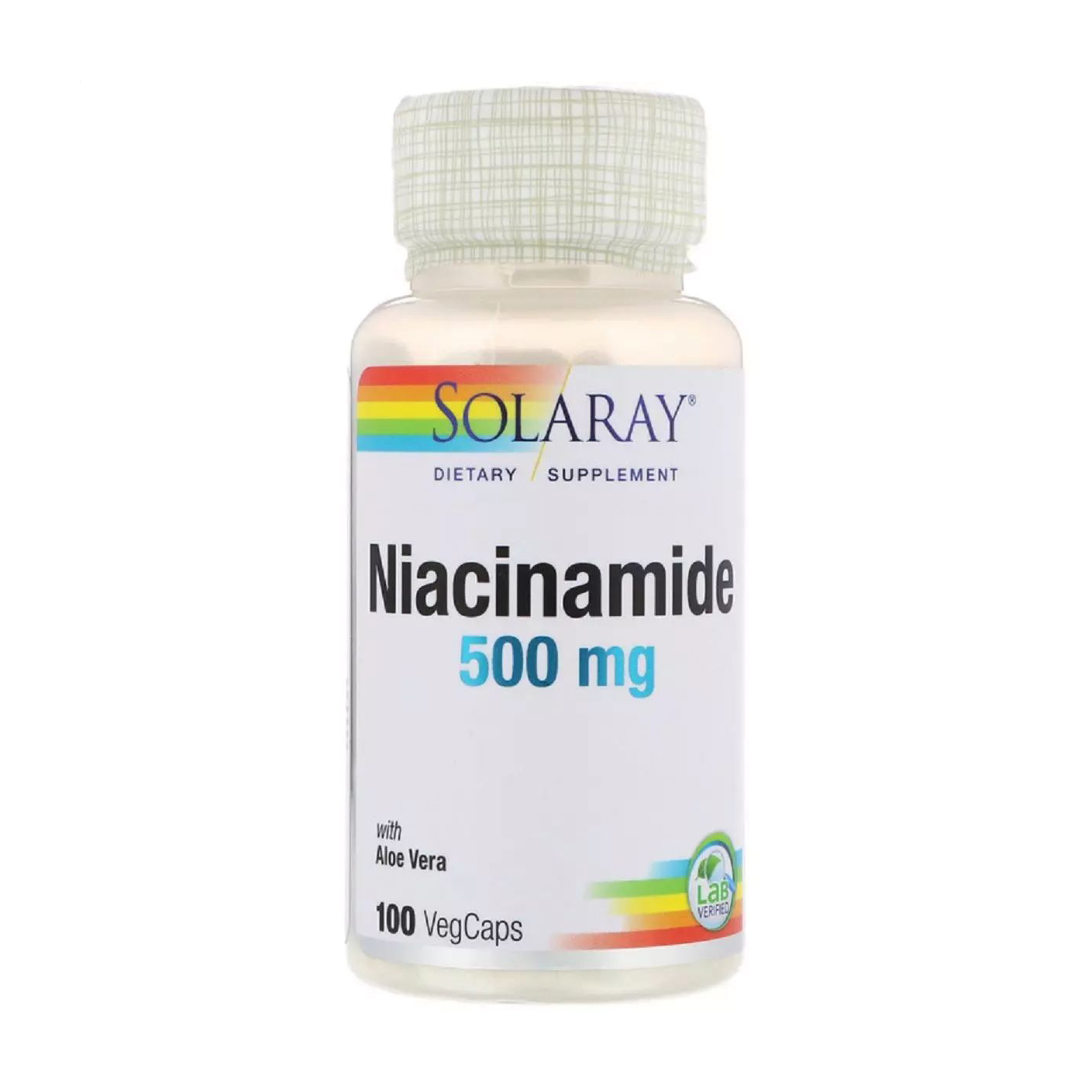 Ніацинамід (B3) Solaray Niacinamide 500 мг, 100 капсул
