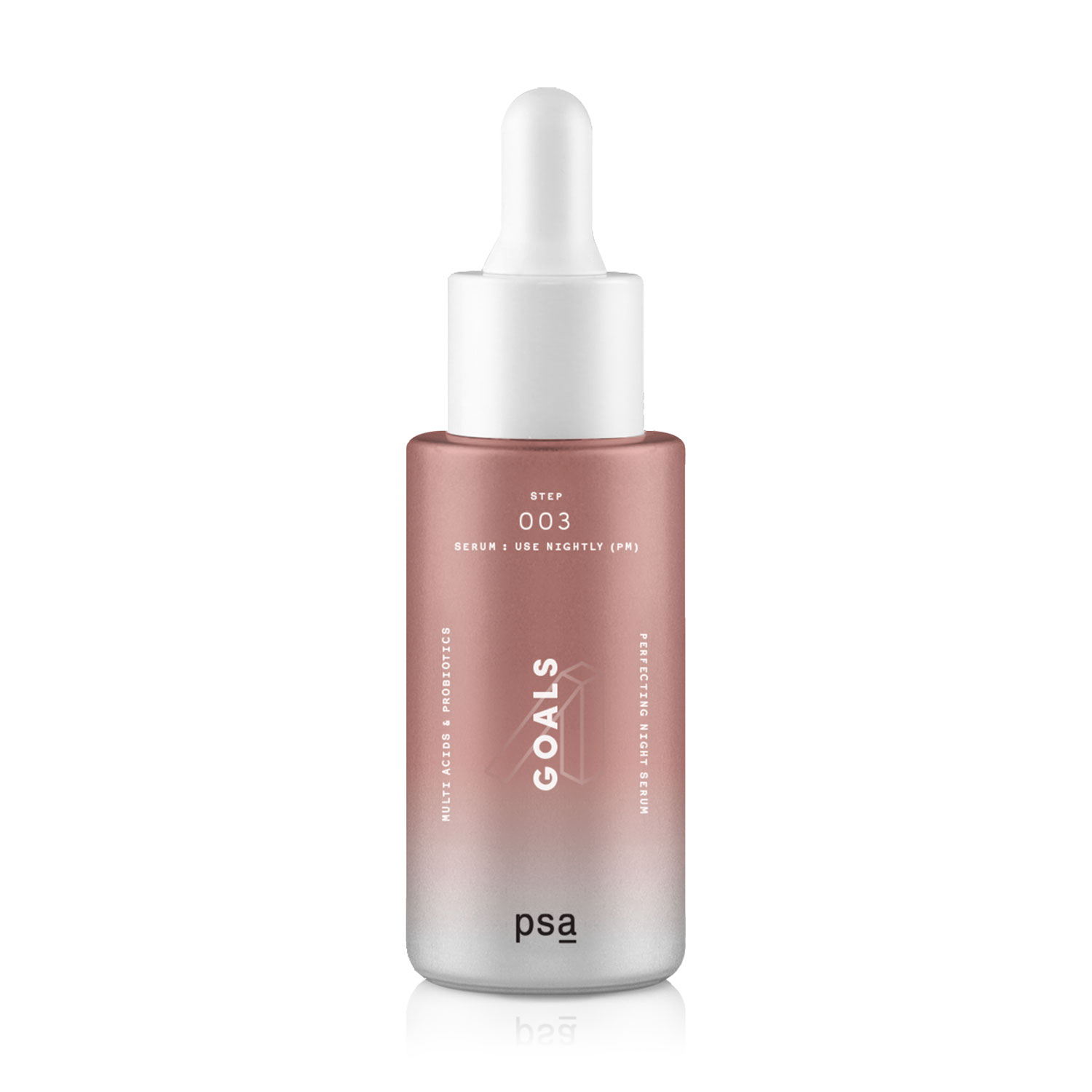 Нічна антиоксидантна сироватка для обличчя PSA Goals Multi Acids and Probiotics Perfecting Night Serum, 30 мл