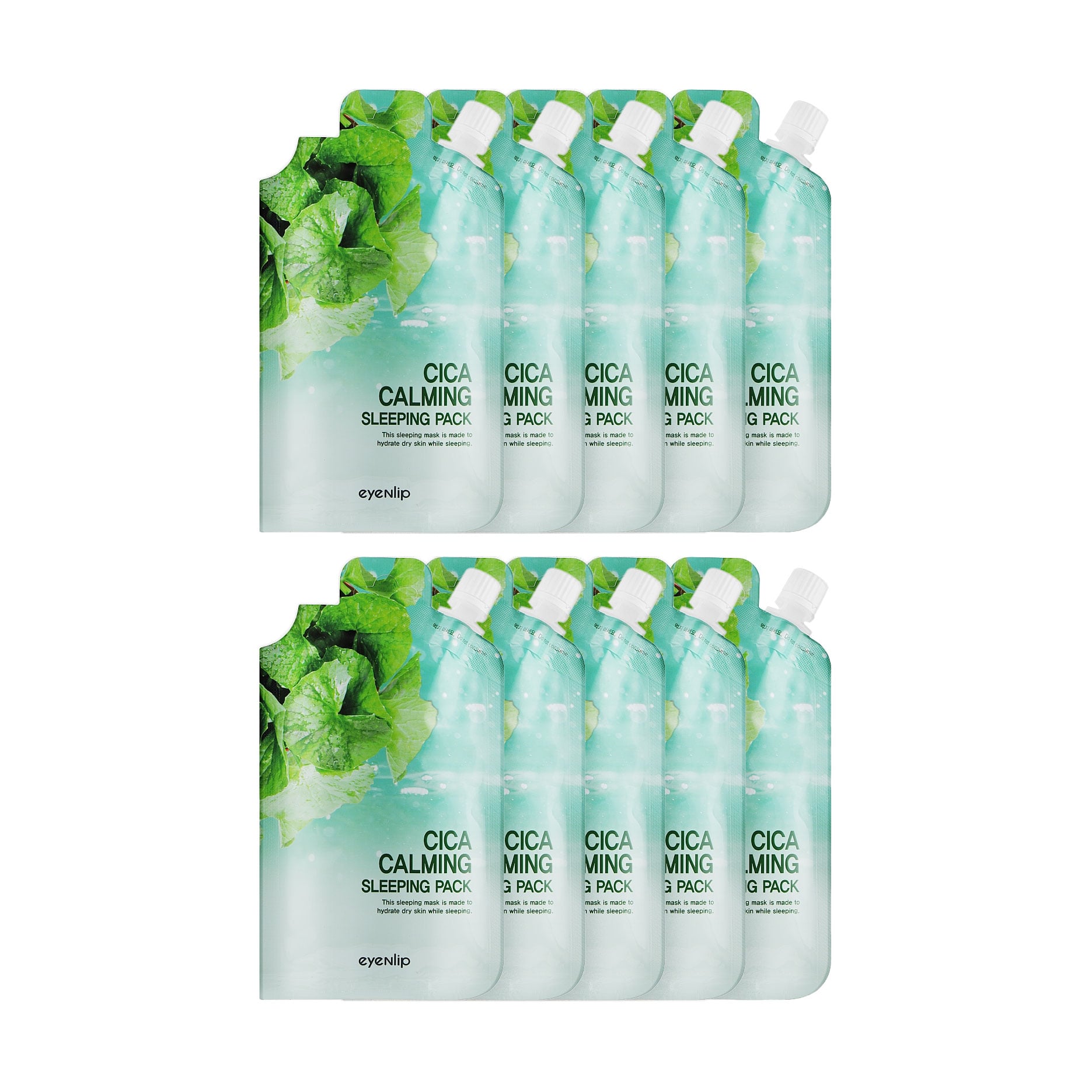 Нічна маска для обличчя Eyenlip Cica Calming Sleeping Pack Заспокійлива, з центелою азіатською, 10*25 г