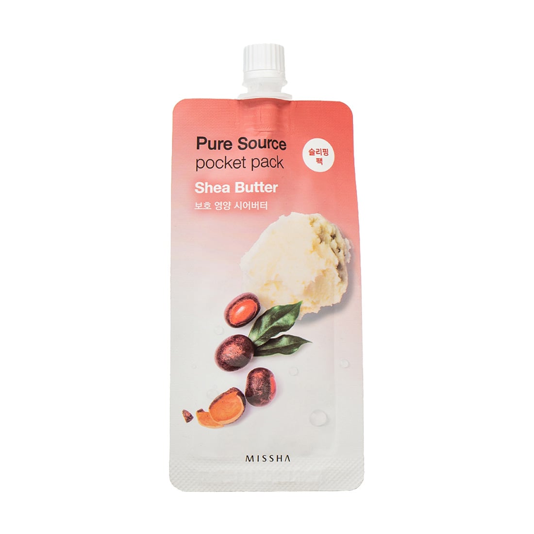 Нічна маска для обличчя Missha Pure Source Pocket Pack Shea Butter з олією ши, 10 мл
