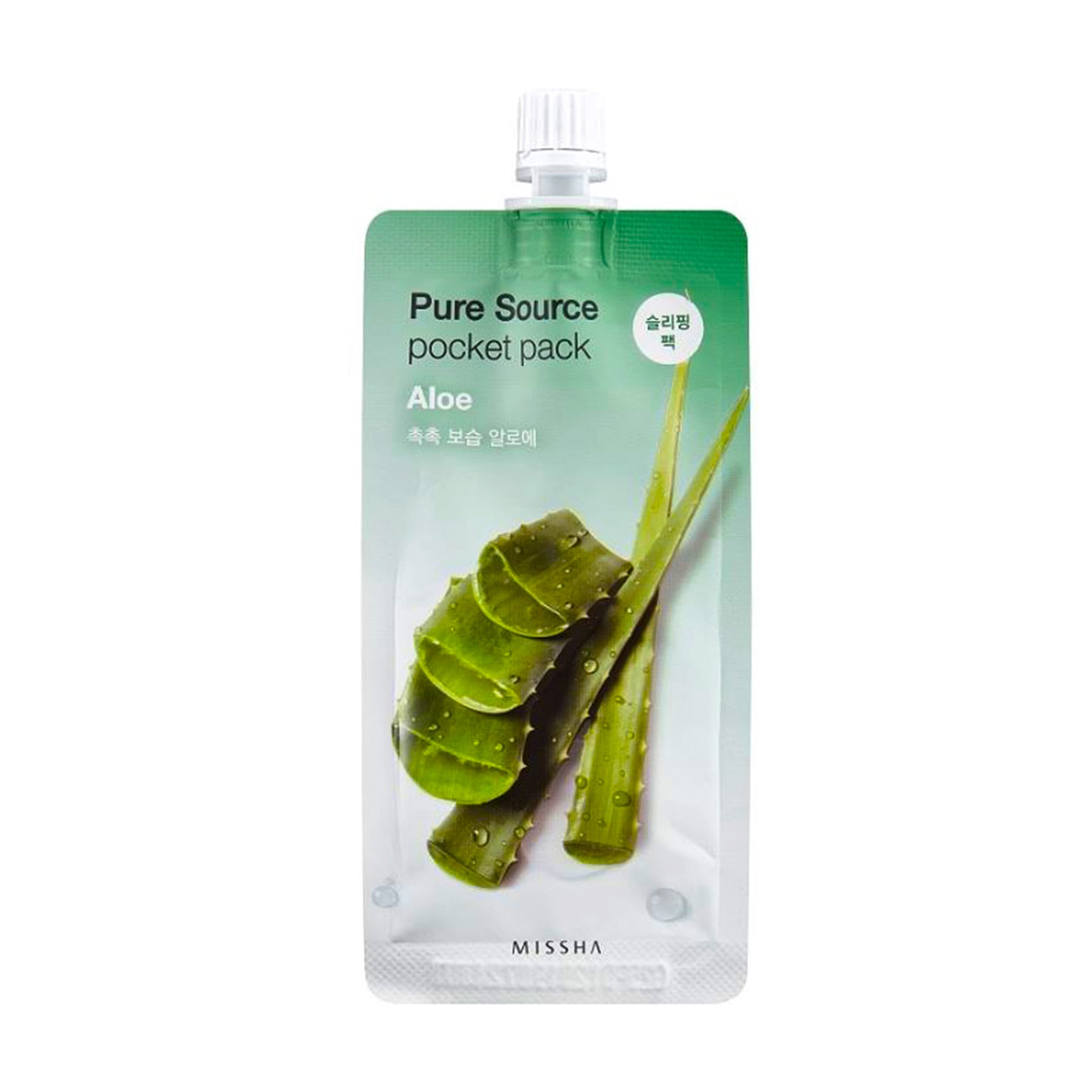 Нічна маска для обличчя Missha Pure Source Pocket Pack Aloe з екстрактом алое вера, 10 мл
