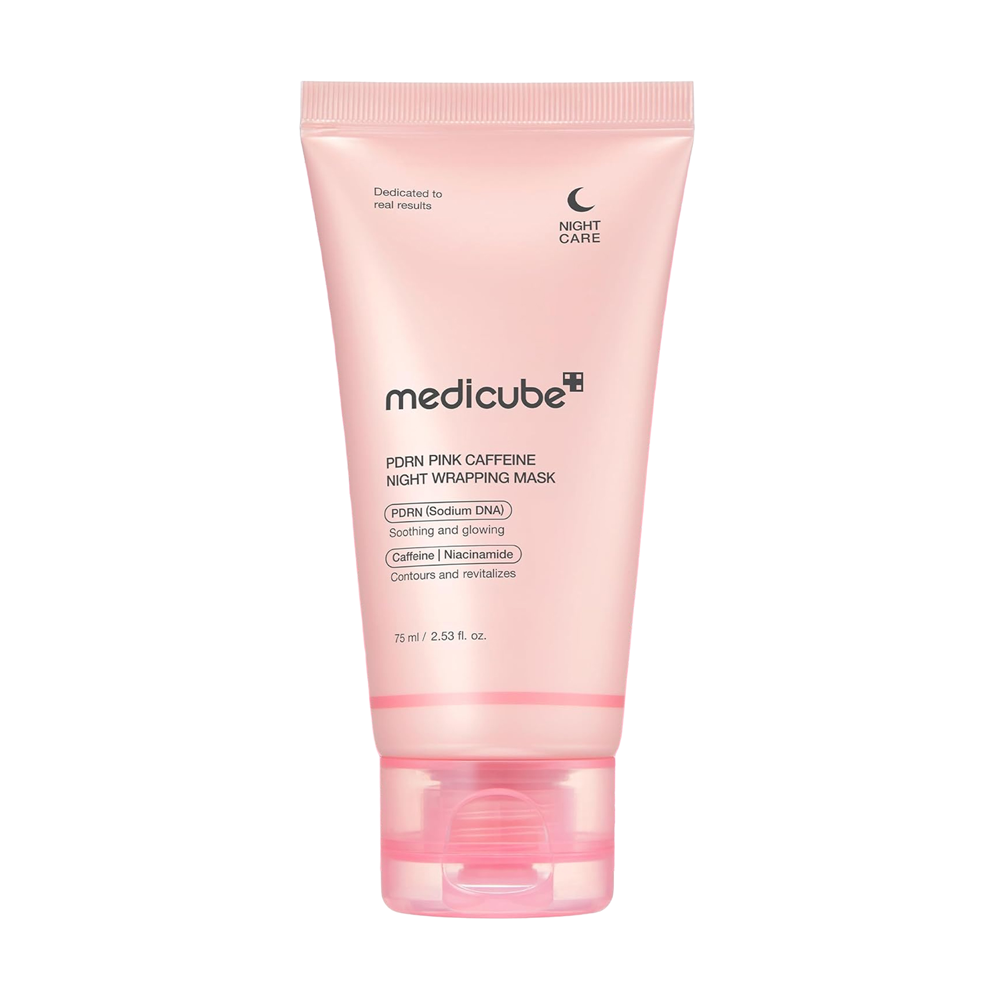 Нічна маска-плівка для обличчя Medicube PDRN Pink Caffeine Night Wrapping Mask з полінуклеотидами та кофеїном, 75 мл