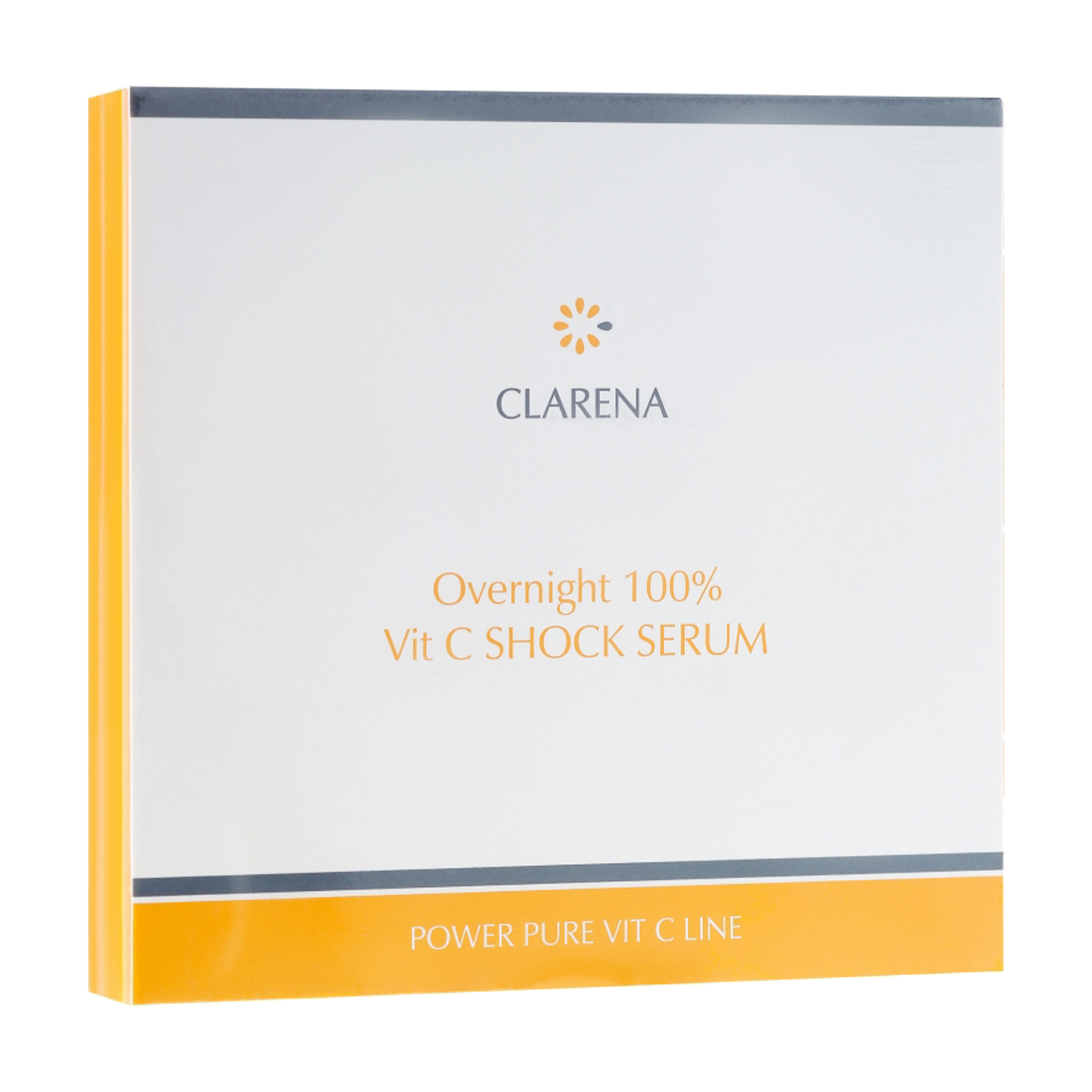Нічна сироватка для обличчя Clarena Overnight 100 % Vit C Shock Serum, 10*3 мл