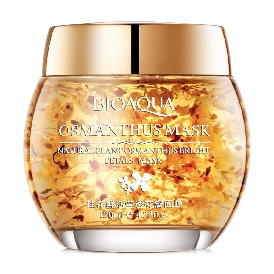 Нічна зволожувальна маска для обличчя Bioaqua Osmanthus Mask з пелюстками османтуса, 120 мл
