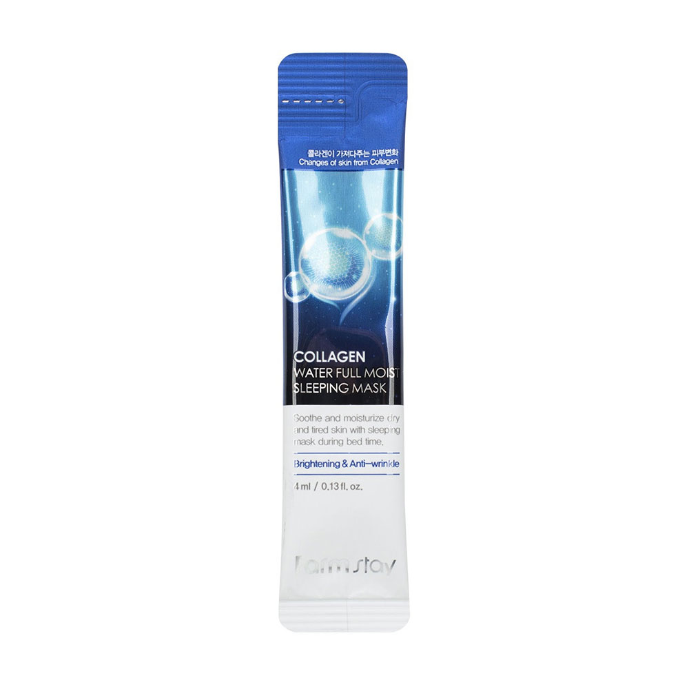 Нічна зволожувальна маска для обличчя FarmStay Collagen Water Full Moist Sleeping Mask з колагеном, 1 шт