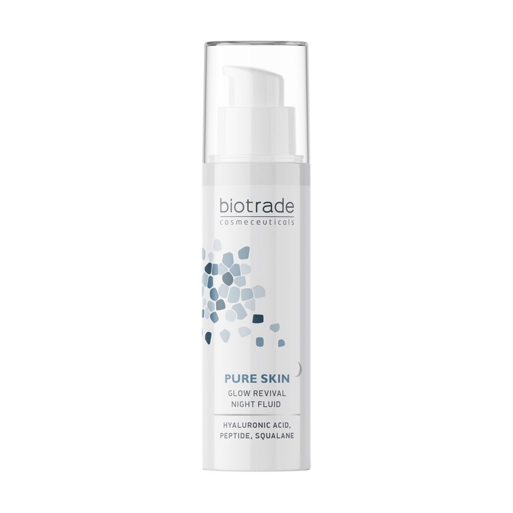 Нічний флюїд Biotrade Pure Skin Glow Revival Night Fluid для здорового сяяння шкіри та омолодження, з гіалуроновою кислотою та пептидами, 50 мл