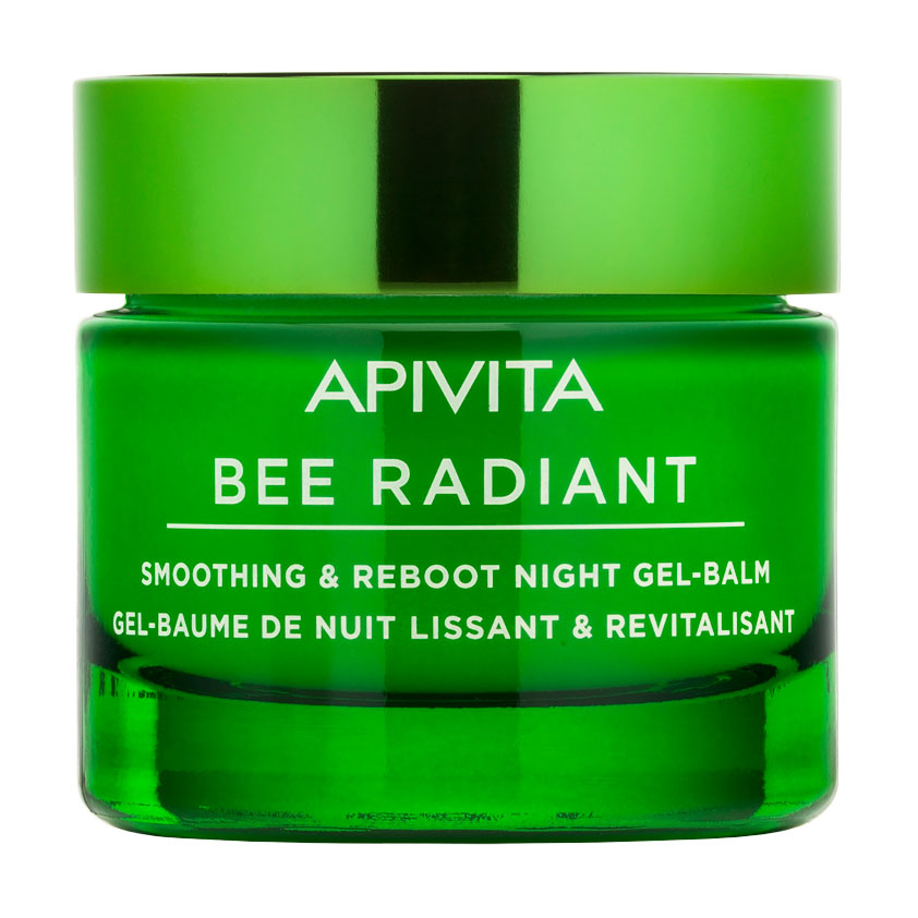 Нічний гель-бальзам для обличчя Apivita Bee Radiant Smoothing &amp; Reboot Night Gel-Balm для розгладження та відновлення шкіри, 50 мл