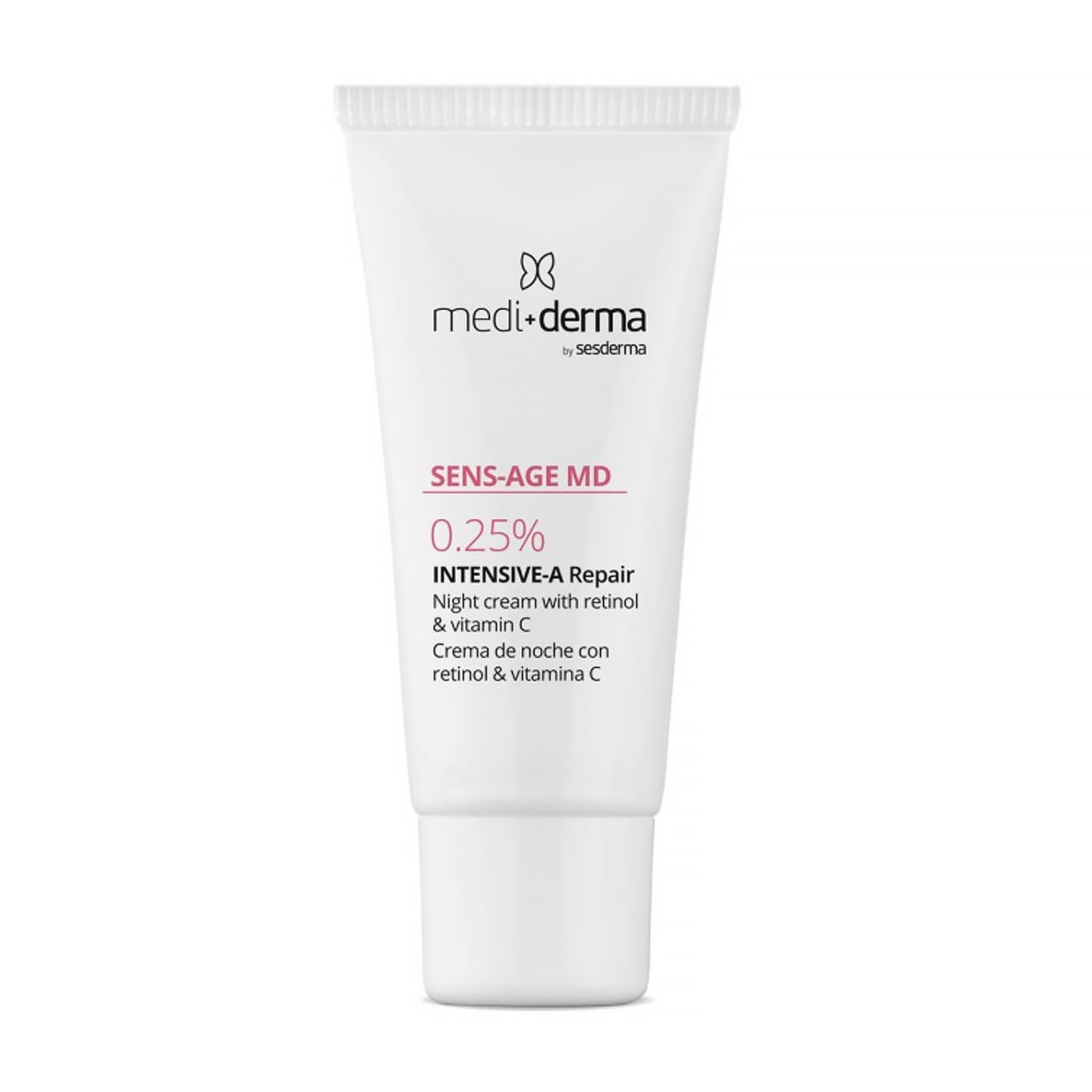 Нічний інтенсивно омолоджувальний крем для обличчя Mediderma Sens-Age MD Intensive-A Repair Night Cream 0.25% з ретинолом та вітаміном С, 30 мл