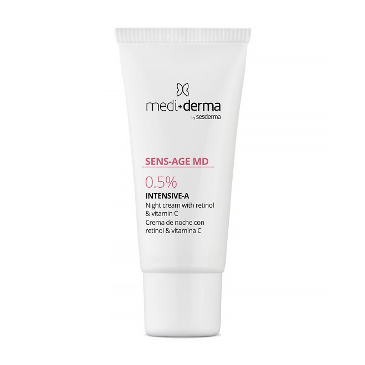 Нічний інтенсивно омолоджувальний крем для обличчя Mediderma Sens-Age MD Intensive-A Night Cream 0.5% з ретинолом та вітаміном С, 30 мл