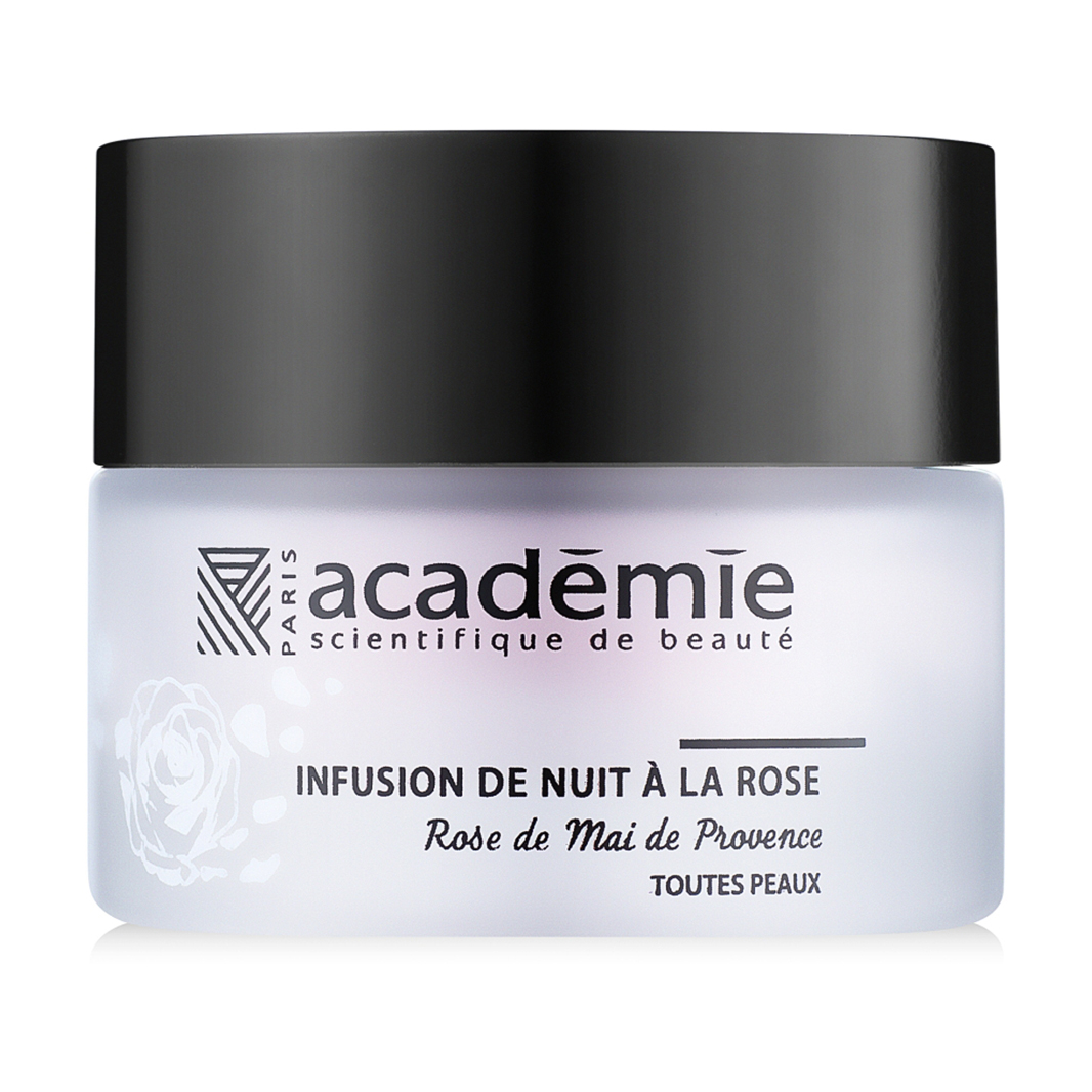 Нічний крем для обличчя Academie Aromatherapie Night Infusion Rose Cream з екстрактом прованської троянди, 30 мл