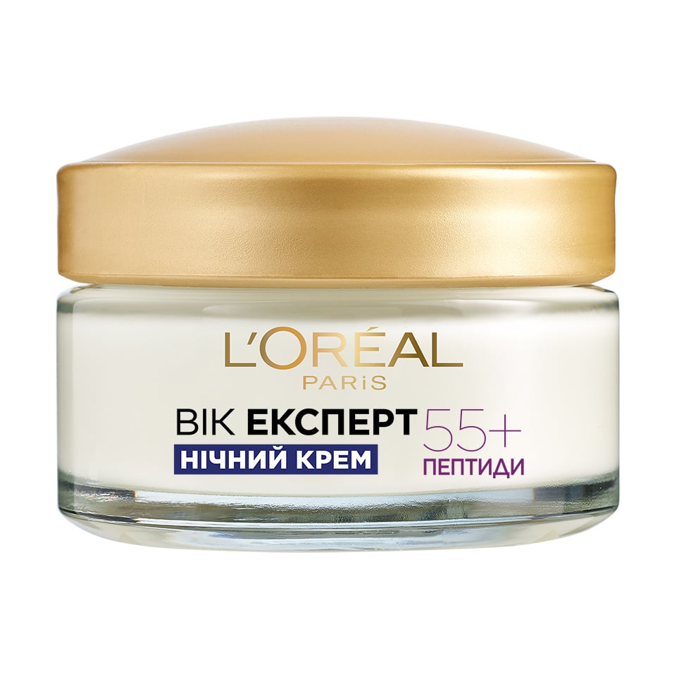 Нічний крем для обличчя L'Oreal Paris Вік експерт, антивіковий догляд, 55+, 50 мл