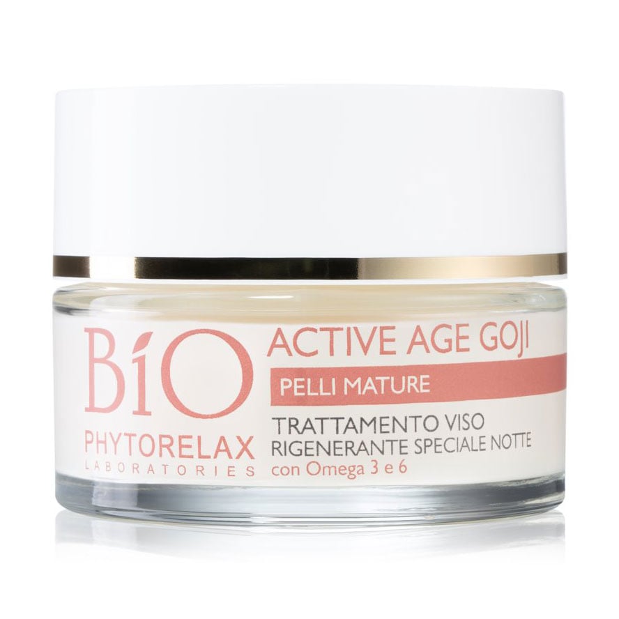 Нічний крем для обличчя Phytorelax Laboratories Active Age Goji Face Treatment Regenerative Night Special Goji, Omega 3, 6 Відновлення, 50 мл