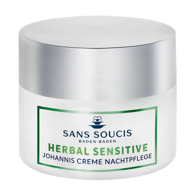 Нічний крем для обличчя Sans Soucis Herbal Sensitive Johannis Creme Night Care для чутливої та сухої шкіри, 50 мл