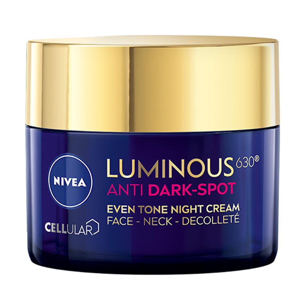 Нічний крем для обличчя, шиї та декольте NIVEA Luminous 630 Вирівнювання тону, 50 мл