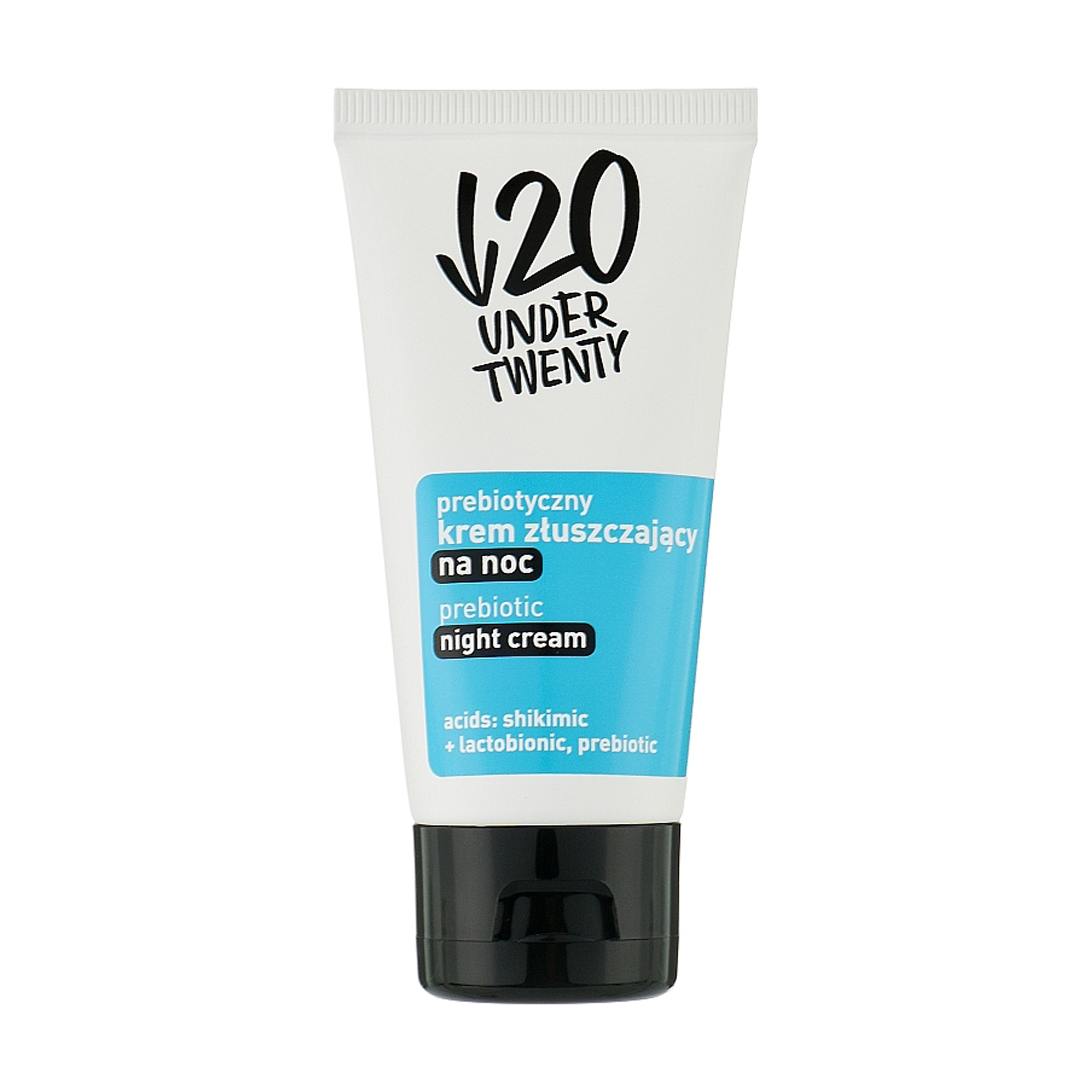 Нічний відлущувальний пробіотичний крем для обличчя Under Twenty Prebiotic Night Cream, 50 мл