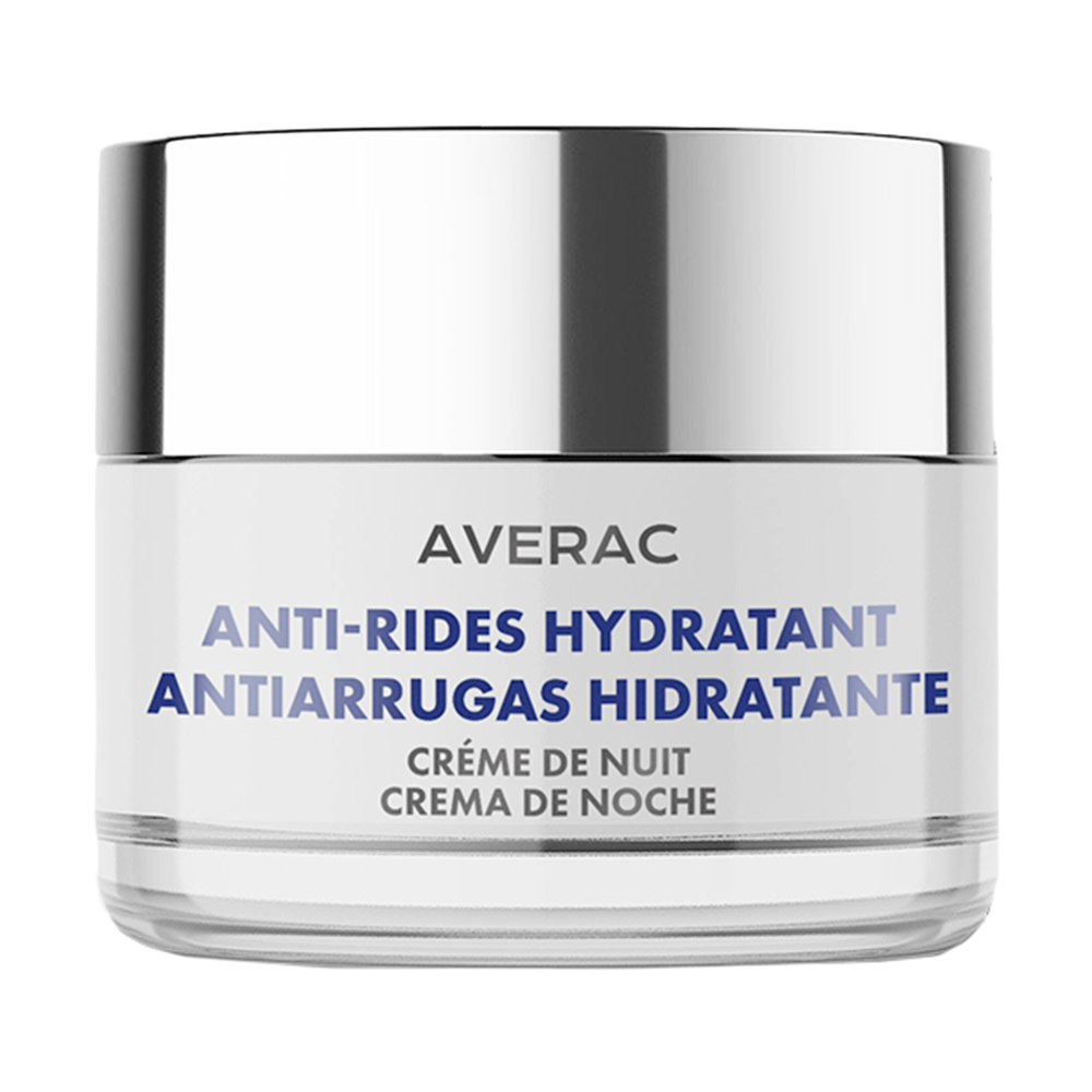 Нічний зволожувальний крем для обличчя Averac Essential Anti-Rides Hydrating Night Cream проти зморщок, 50 мл