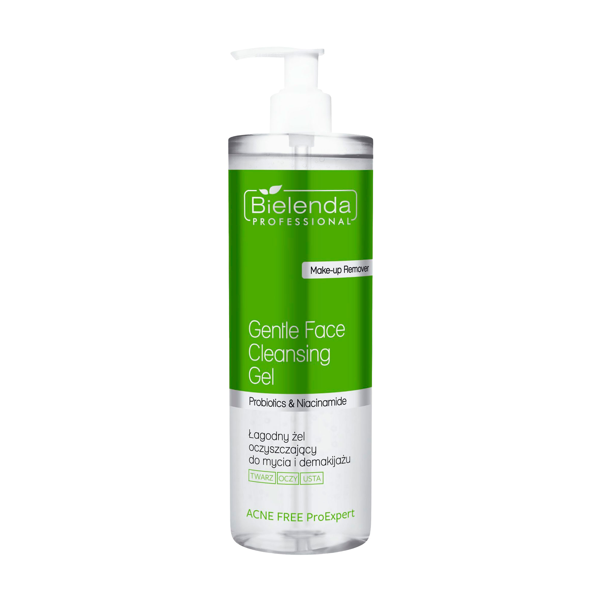 Ніжний очищувальний гель для обличчя Bielenda Professional Acne Free Pro Expert Gentle Face Cleansing Gel, 500 г