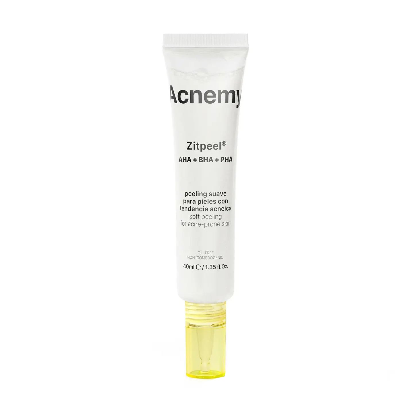 Ніжний пілінг для обличчя Acnemy Zitpeel AHA + BHA + PHA Soft Peeling для вікової шкіри, схильної до акне, 40 мл
