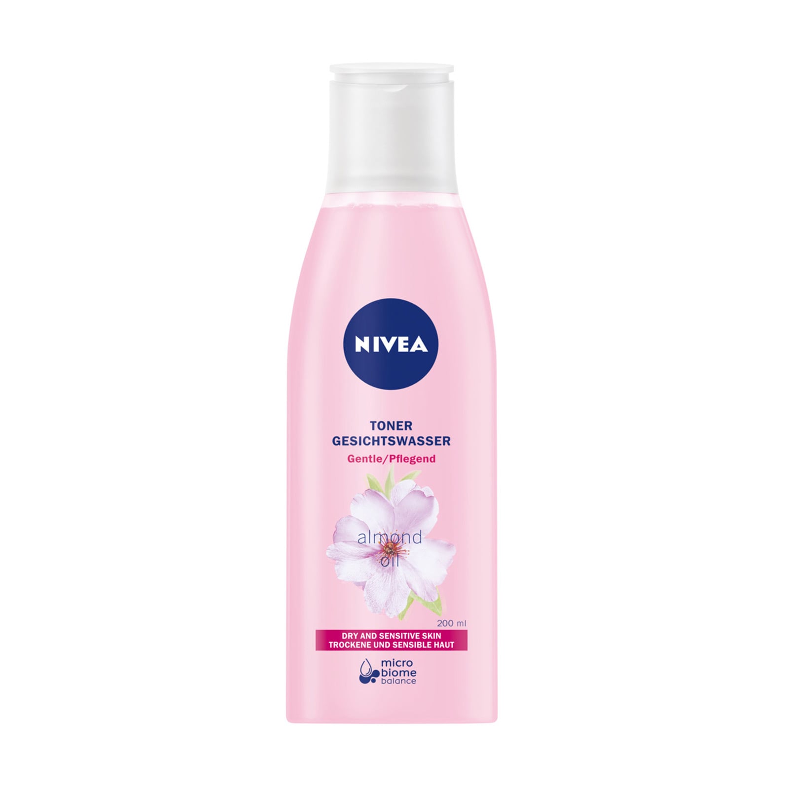 Ніжний пом'якшувальний тонік для обличчя NIVEA Aqua Effect з мигдальною олією, для сухої та чутливої шкіри, 200 мл