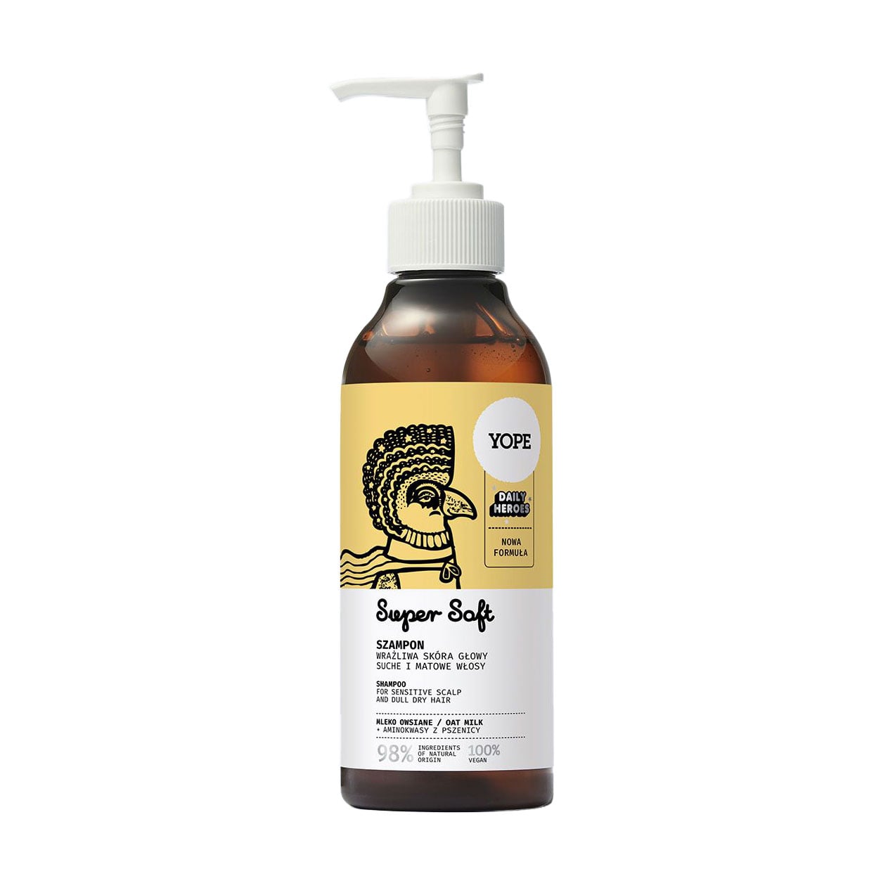 Ніжний шампунь для волосся Yope Daily Heroes Super Soft Shampoo для щоденного використання, 300 мл