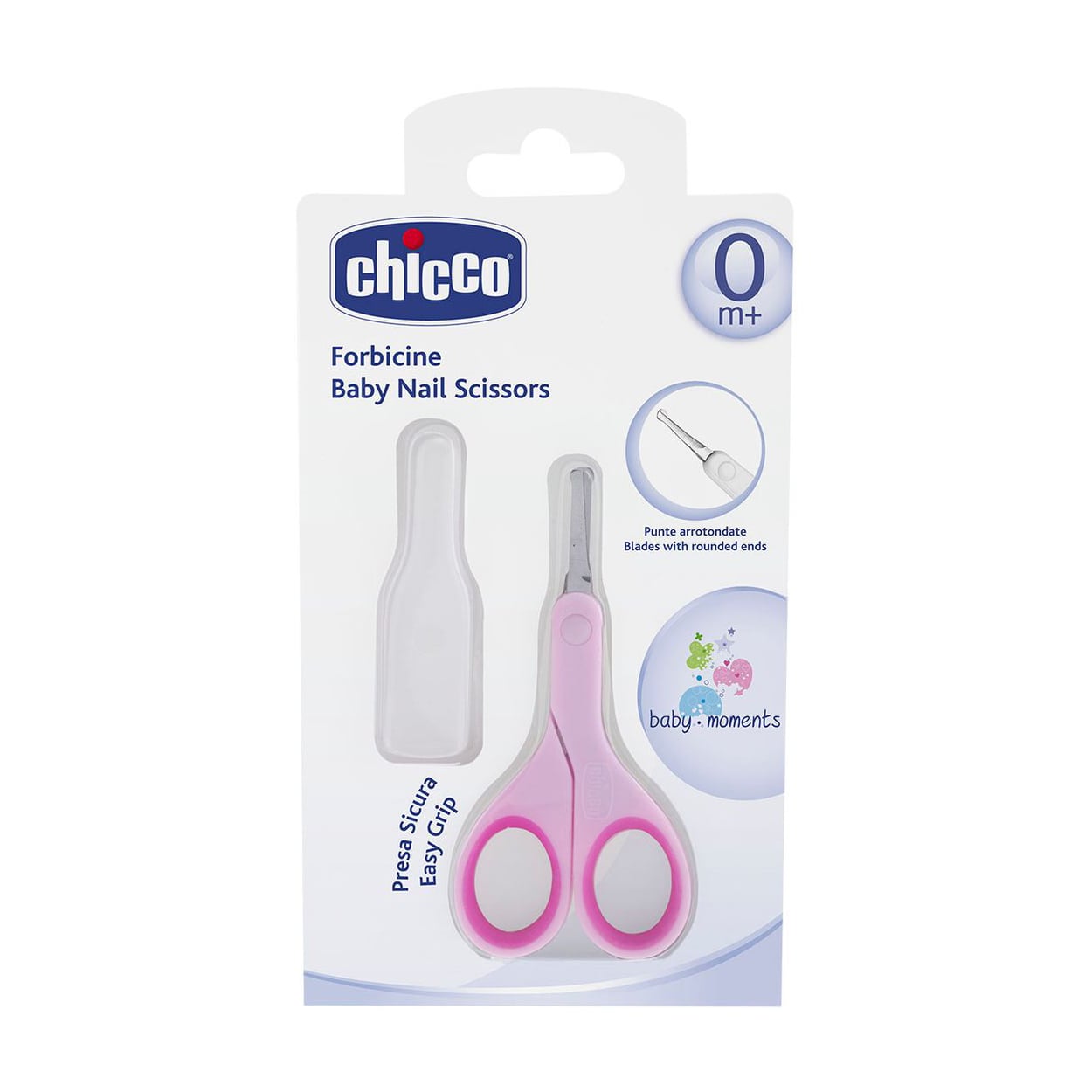 Ножнички дитячі з колпачком Chicco, рожеві