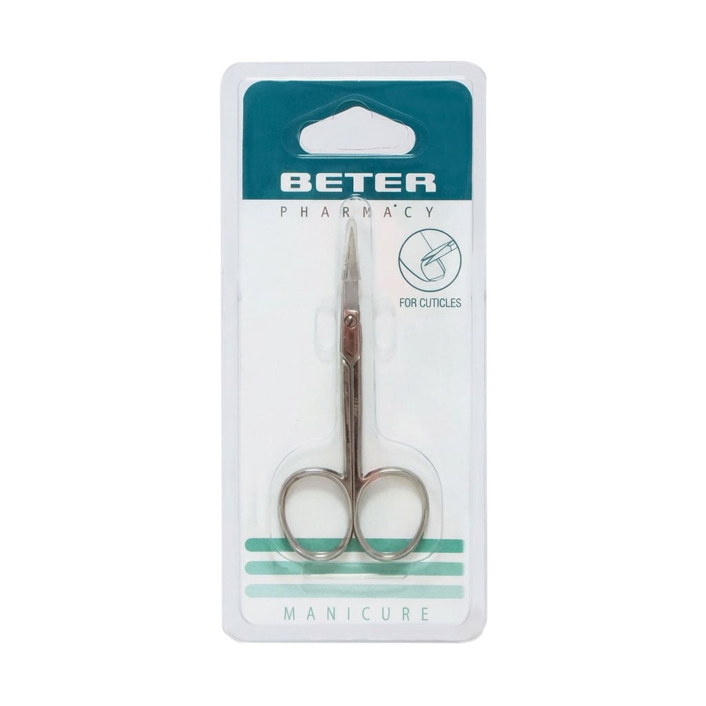 Ножиці для кутикули BETER Manicure For Cuticles хромовані, вигнутий кінчик
