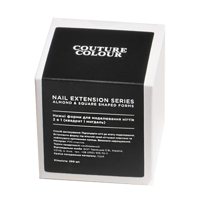 Нижні форми для моделювання нігтів 2 в 1 Couture Colour Nail Forms, 300 шт