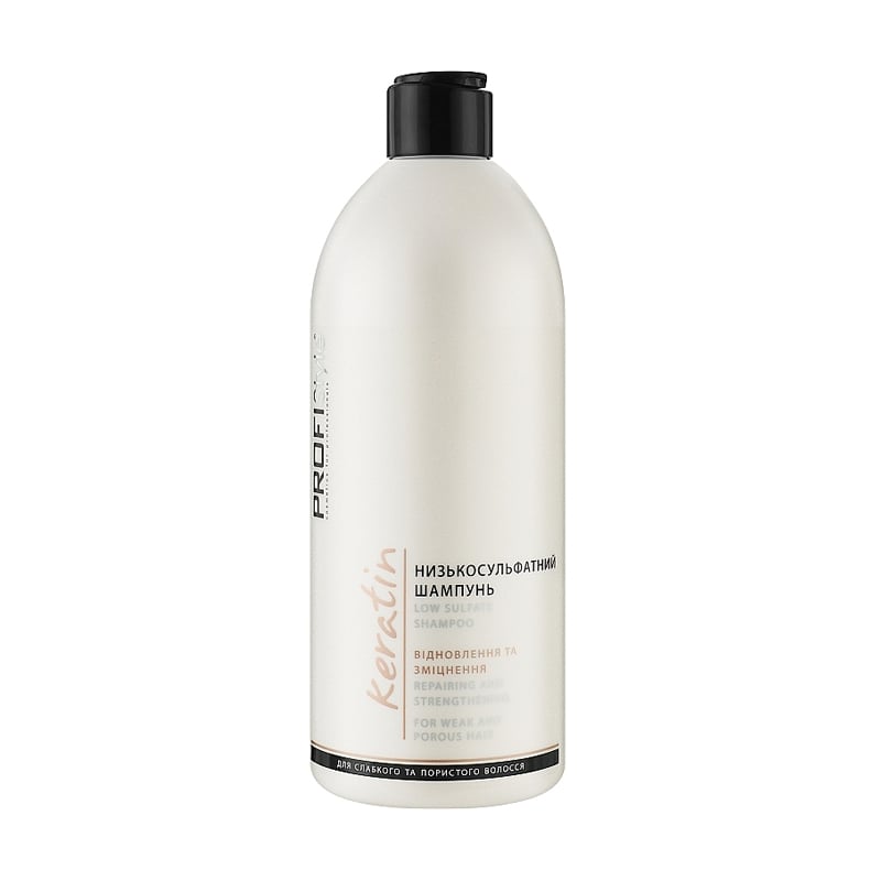 Низькосульфатний шампунь Profi Style Keratin Low Sulfate Shampoo для слабкого та пористого волосся, 500 мл
