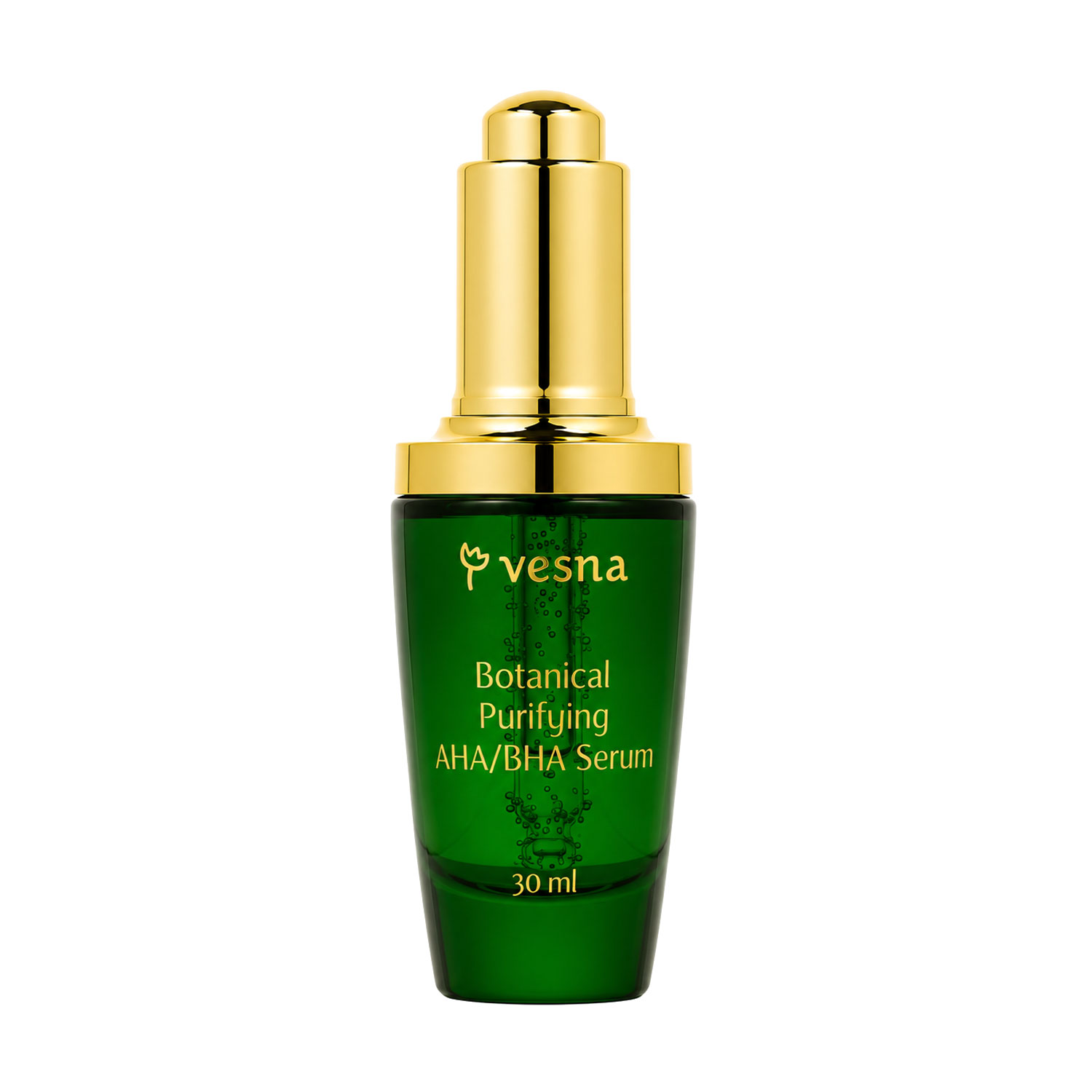 Очищувальна ботанічна сироватка для обличчя Vesna Botanical Purifying AHA/BHA Serum з AHA- та BHA-кислотами, 30 мл