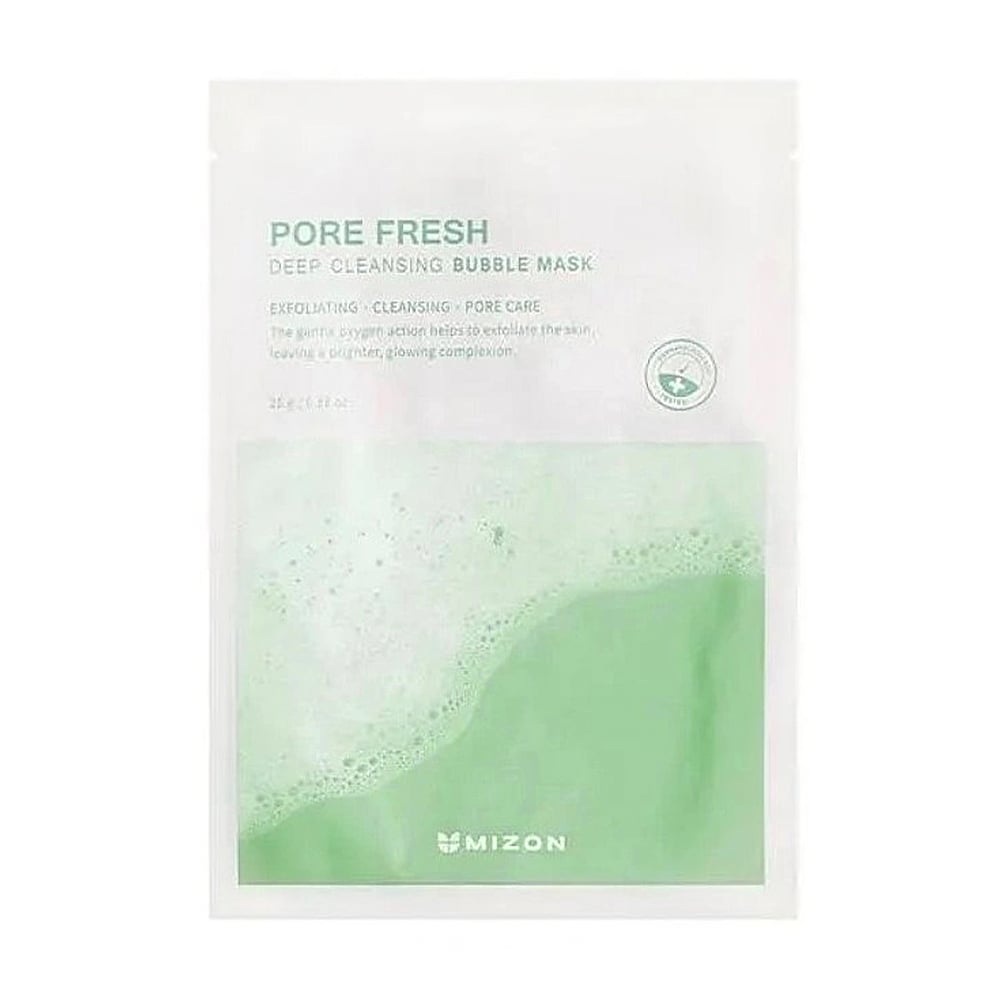 Очищувальна бульбашкова тканинна маска для обличчя Mizon Pore Fresh Deep Cleansing Bubble Mask, 25 г