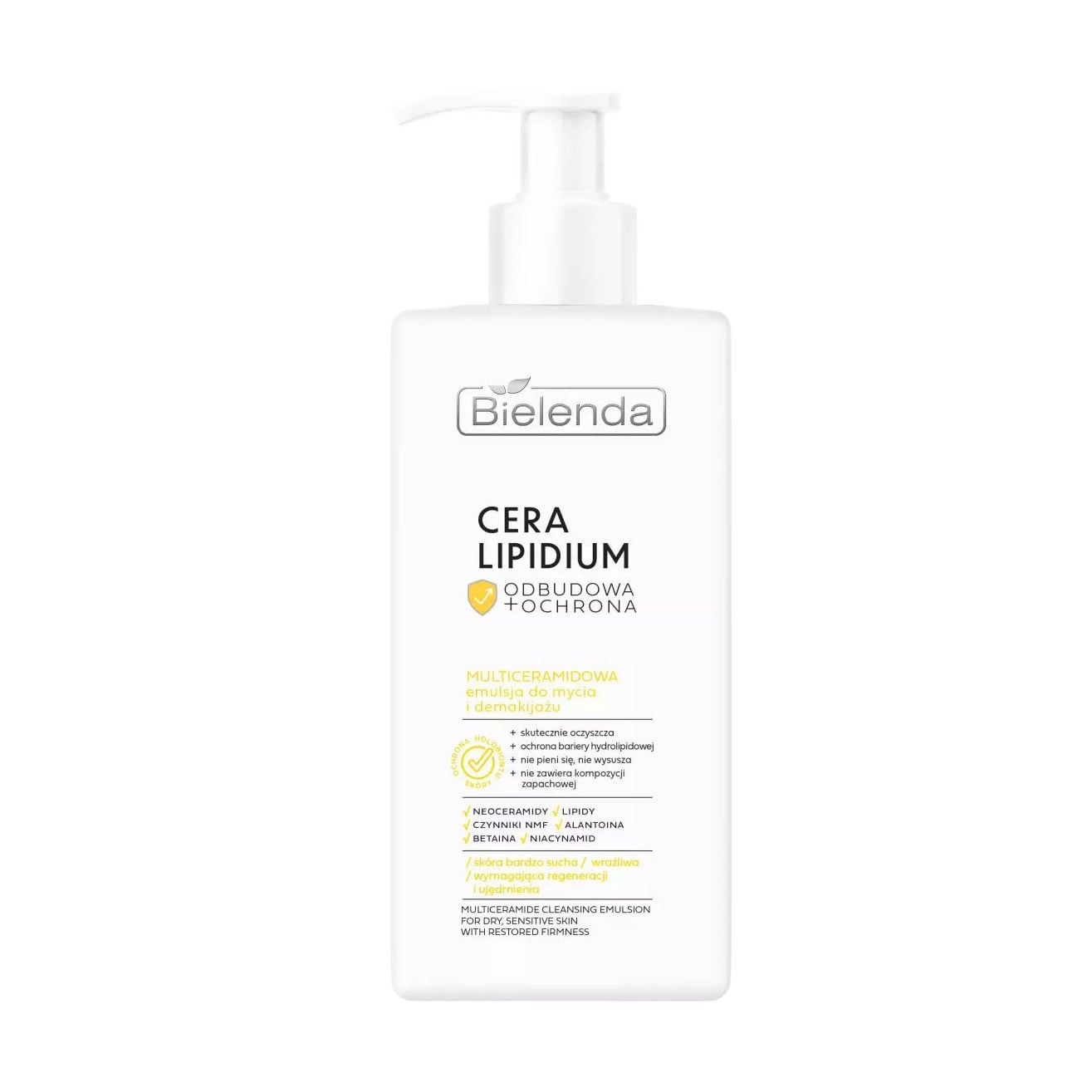 Очищувальна емульсія для вмивання та демакіяжу Bielenda Cera Lipidium Emulsion з мультицерамідами, 300 мл