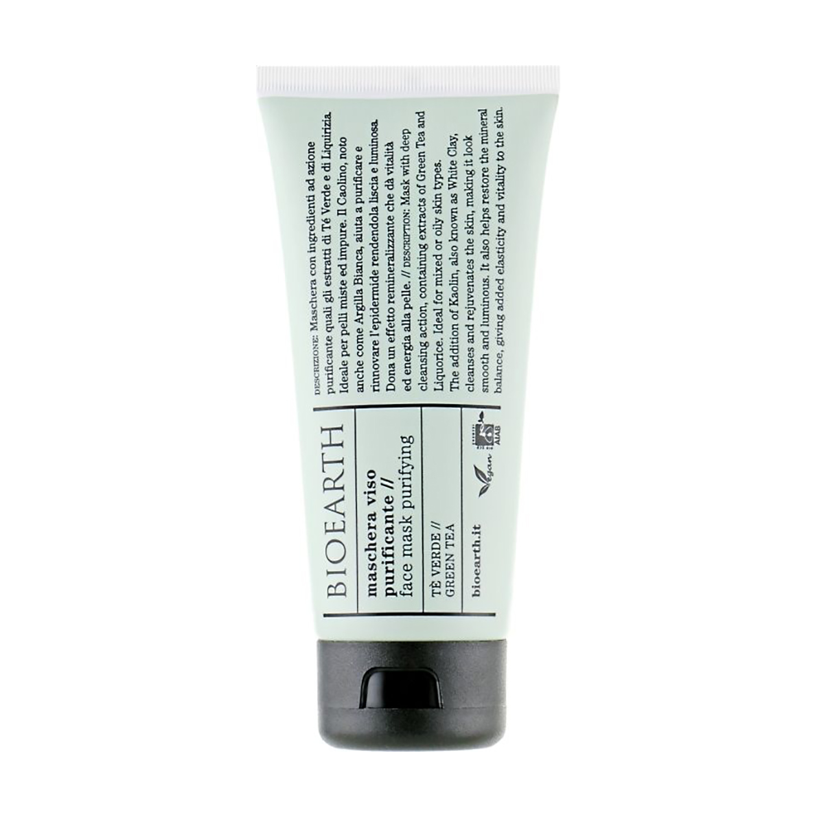 Очищувальна маска для обличчя Bioearth Purifying Face Mask з зеленим чаєм, 100 мл