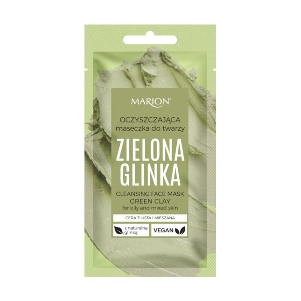 Очищувальна маска для обличчя з зеленої глини Marion Green Clay Cleansing Face Mask, 8 мл