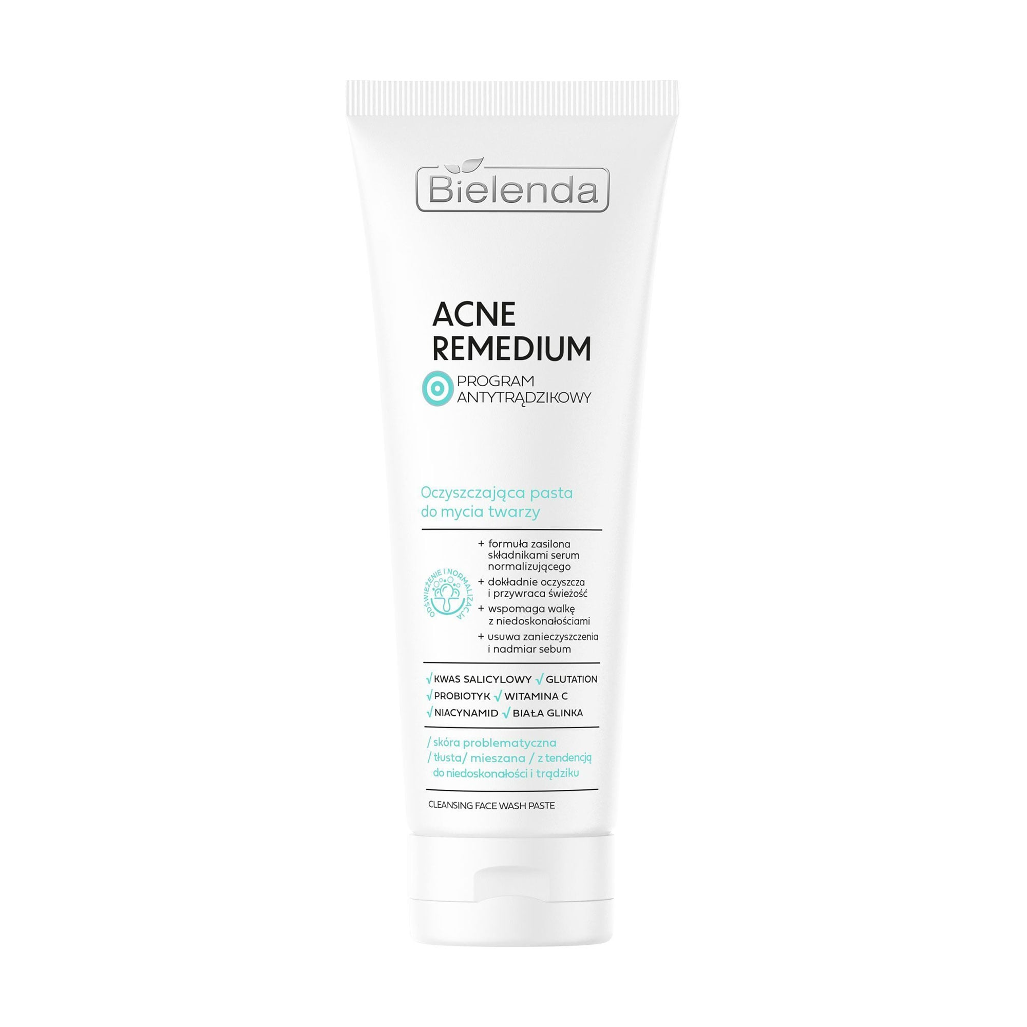 Очищувальна паста для вмивання Bielenda Acne Remedium Cleansing Face Wash Paste, 130 г