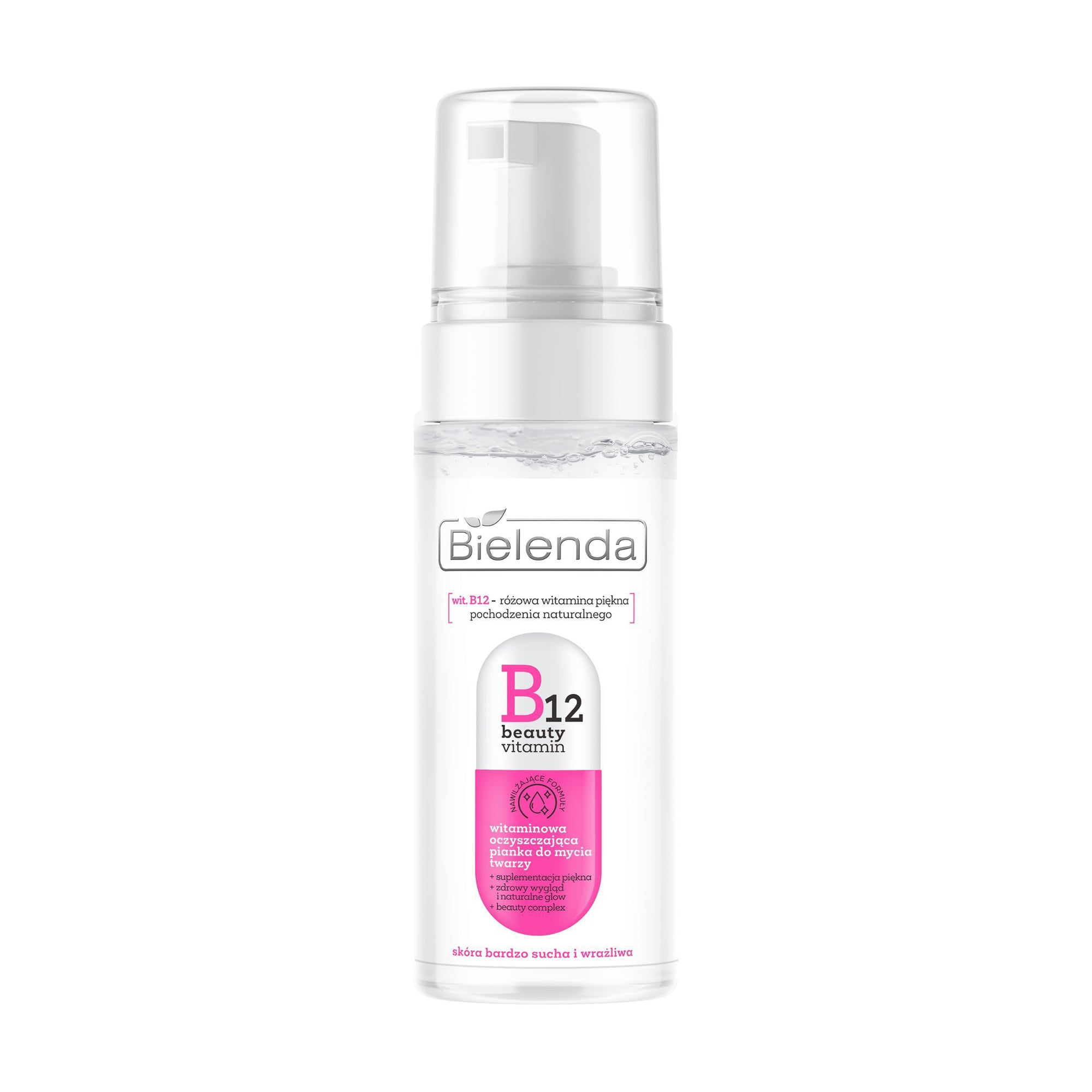 Очищувальна пінка для обличчя Bielenda B12 Beauty Vitamin Facial Cleansing Foam, 150 мл