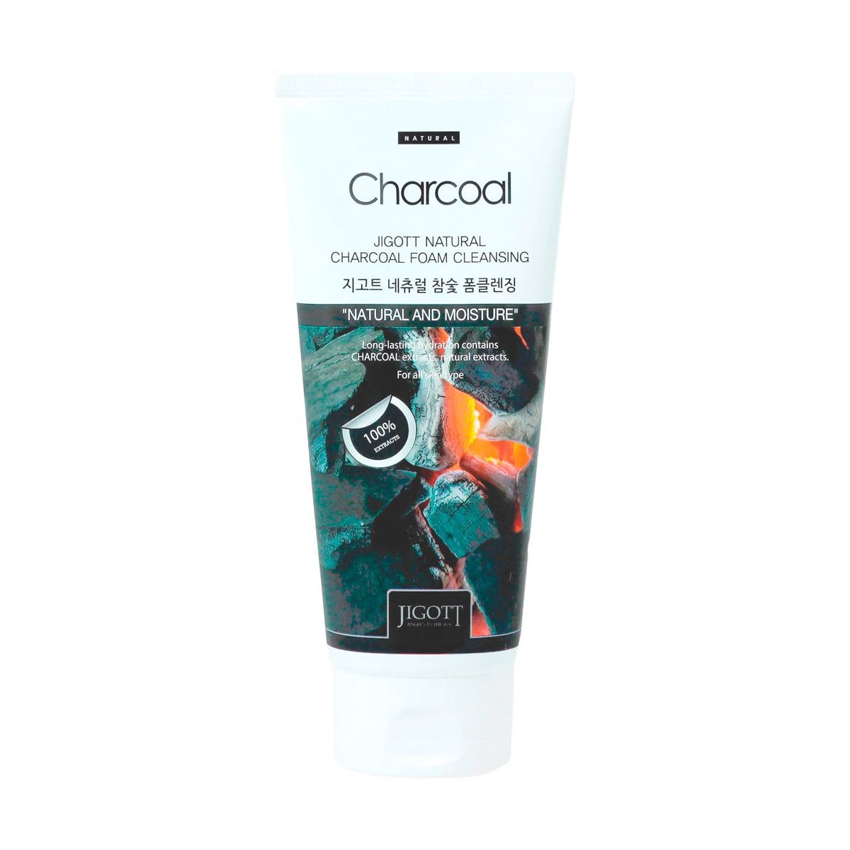 Очищувальна пінка для обличчя Jigott Natural Charcoal Foam Cleansing, 180 мл