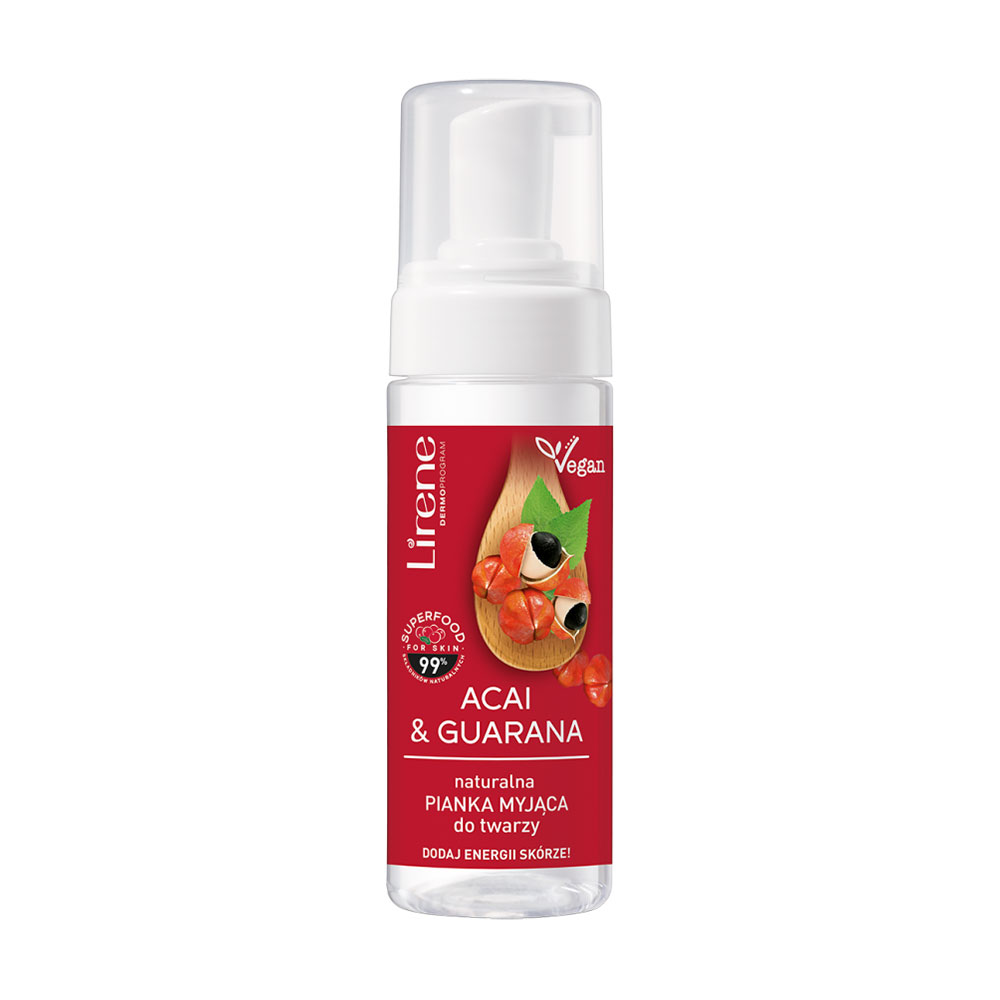 Очищувальна пінка для обличчя Lirene Dermo Program Acai &amp; Guarana Foam, 150 мл