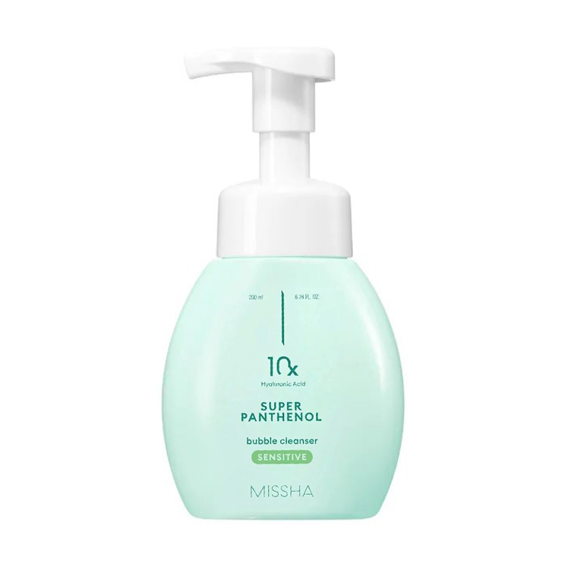 Очищувальна пінка для обличчя Missha Super Panthenol Bubble Cleanser Sensitive для чутливої шкіри, 200 мл