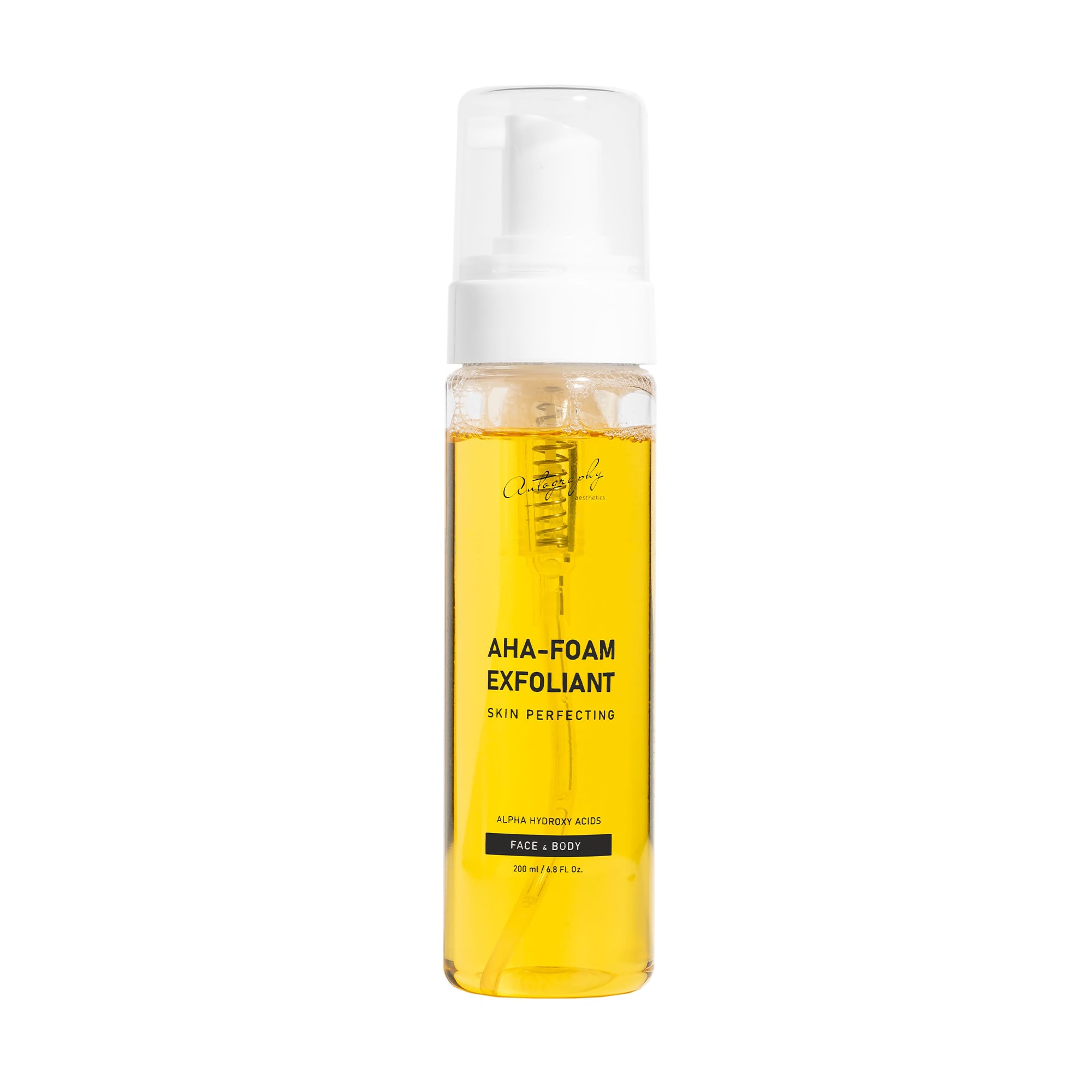 Очищувальна пінка для обличчя та тіла Autography Aesthetics Foam Exfoliant Face &amp; Body з AHA-кислотами, 200 мл
