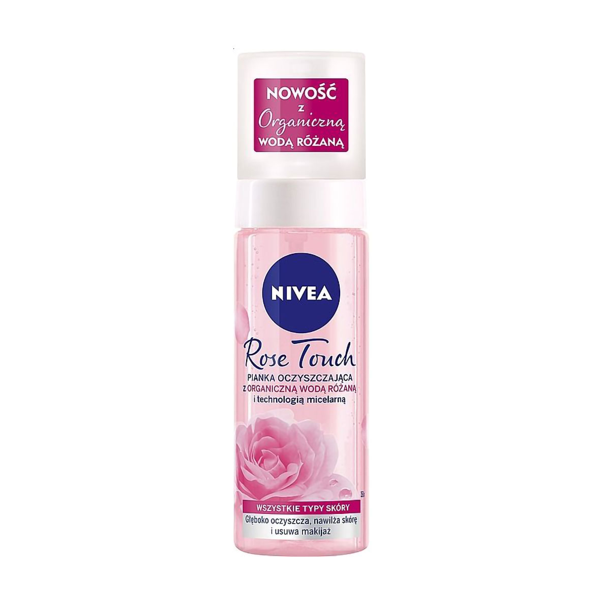 Очищувальна пінка для вмивання NIVEA Rose Touch, 150 мл