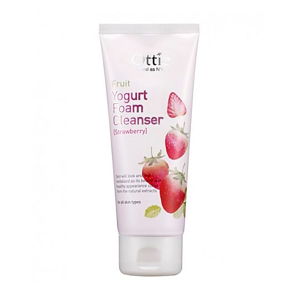 Очищувальна пінка для вмивання з полуничним йогуртом Ottie Fruit Yogurt Foam Cleanser Strawberry, 150 мл