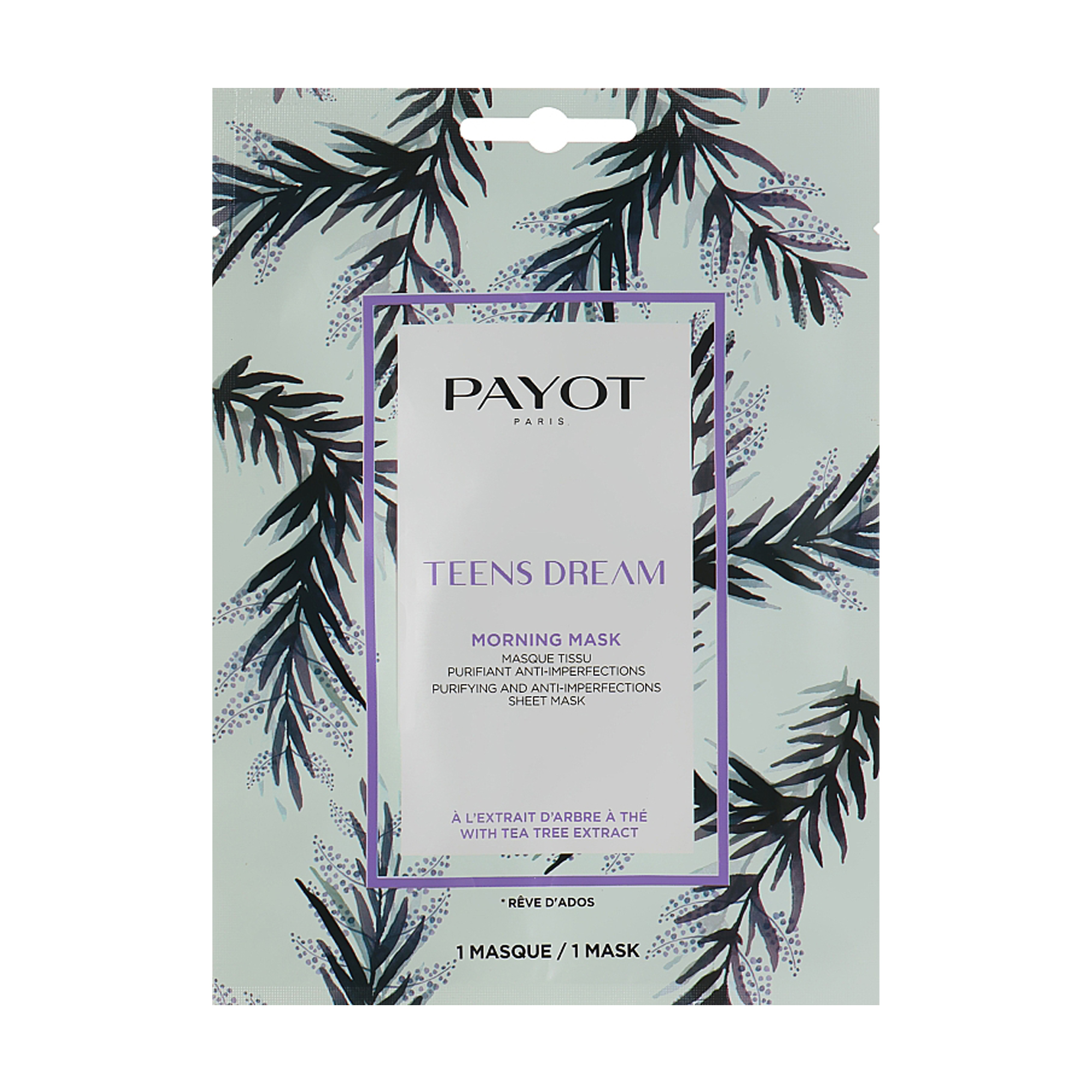 Очищувальна тканинна маска для обличчя Payot Teens Dream Sheet Mask, 1 шт